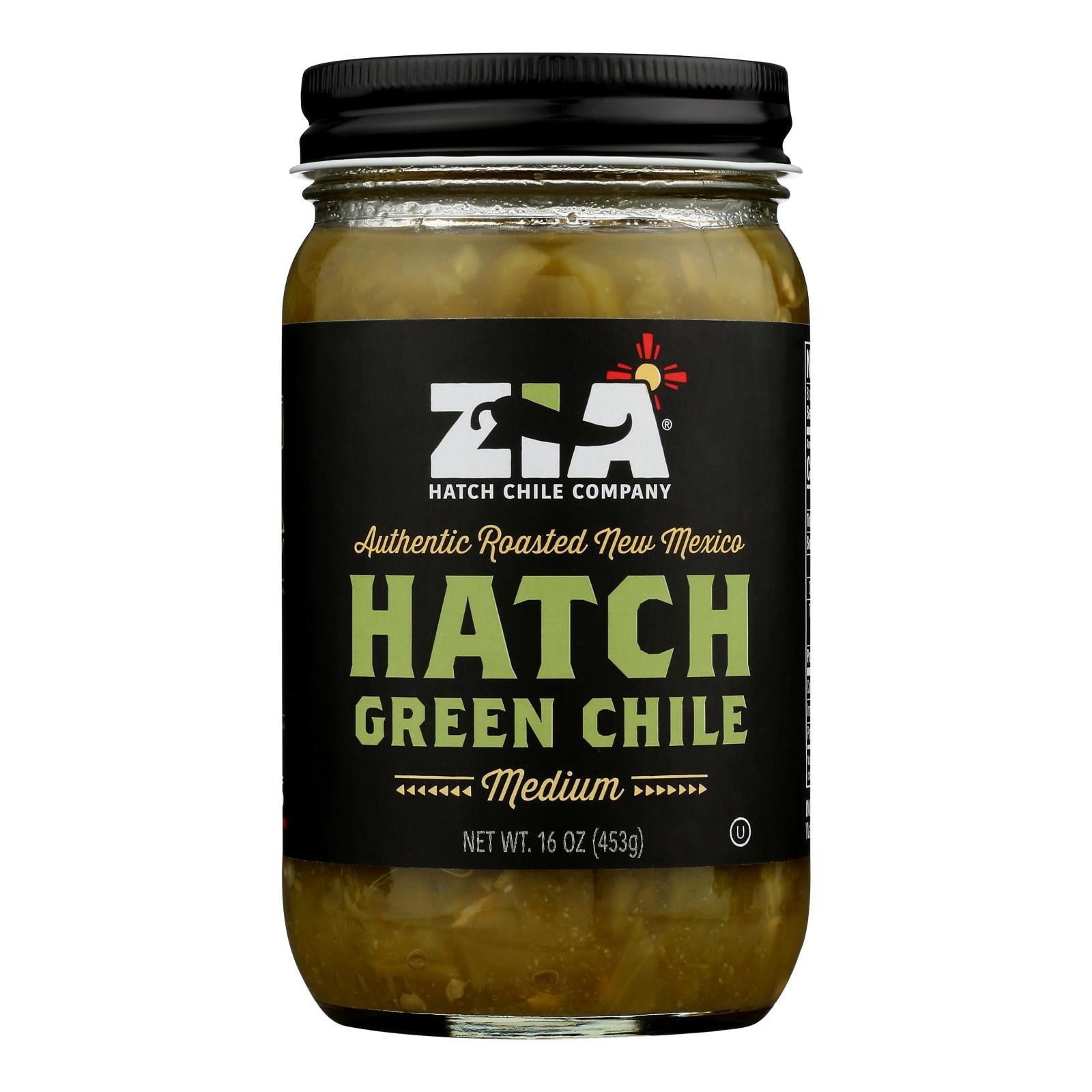 Zia Green Chile Company - Green Chile Medium Hatch - Case Of 6 - 16 Oz