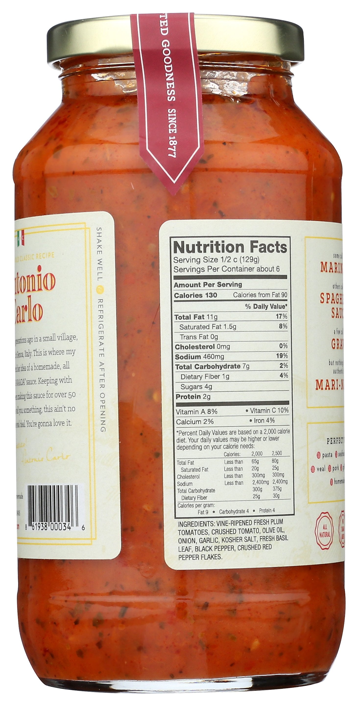 ANTONIO CARLO GOURMET SAU SAUCE  ARRABBIATA - Case of 6