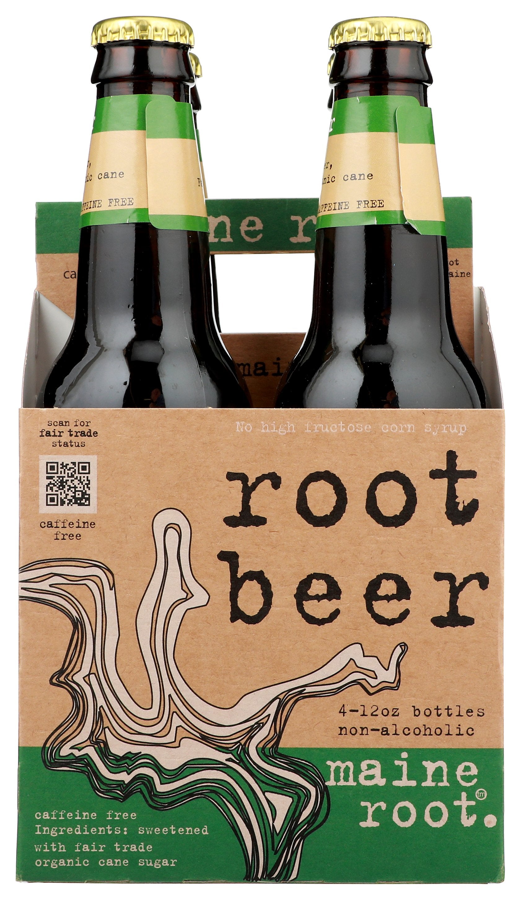 MAINE ROOT SODA ROOT BEER SWTN 4PK - Case of 6
