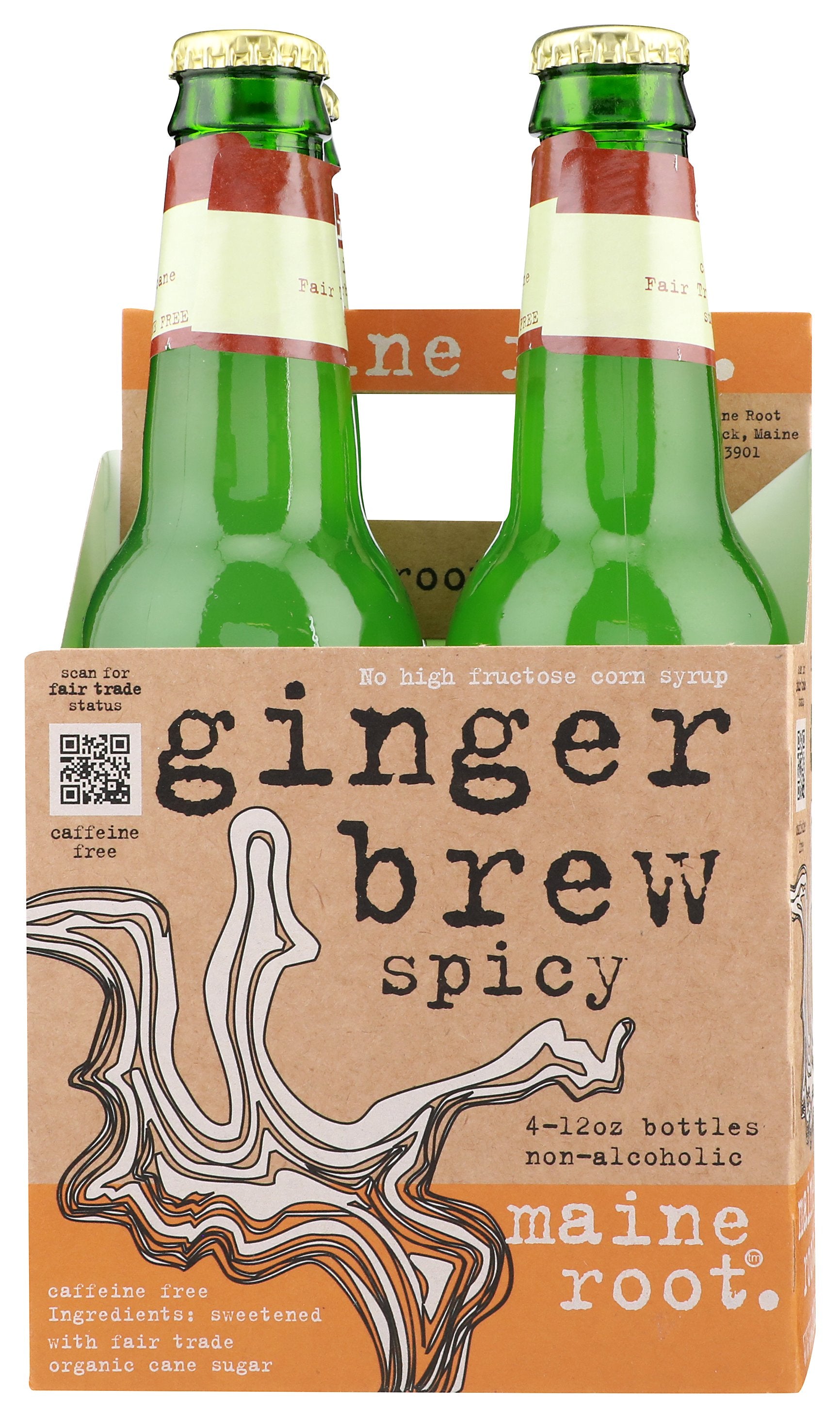 MAINE ROOT SODA 4PK GINGER BREW SWTN - Case of 6