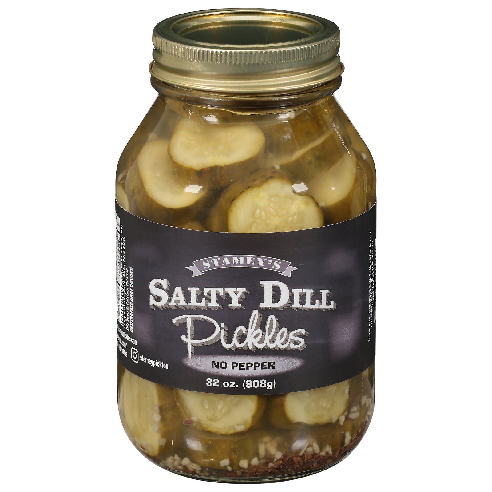 Stamey's - Pickles No Pepper - Case of 6-32 Ounces