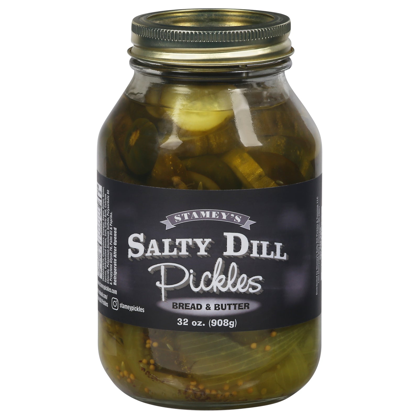 Stamey's - Pickles Bread and Butter - Case of 6 - 32 ounces