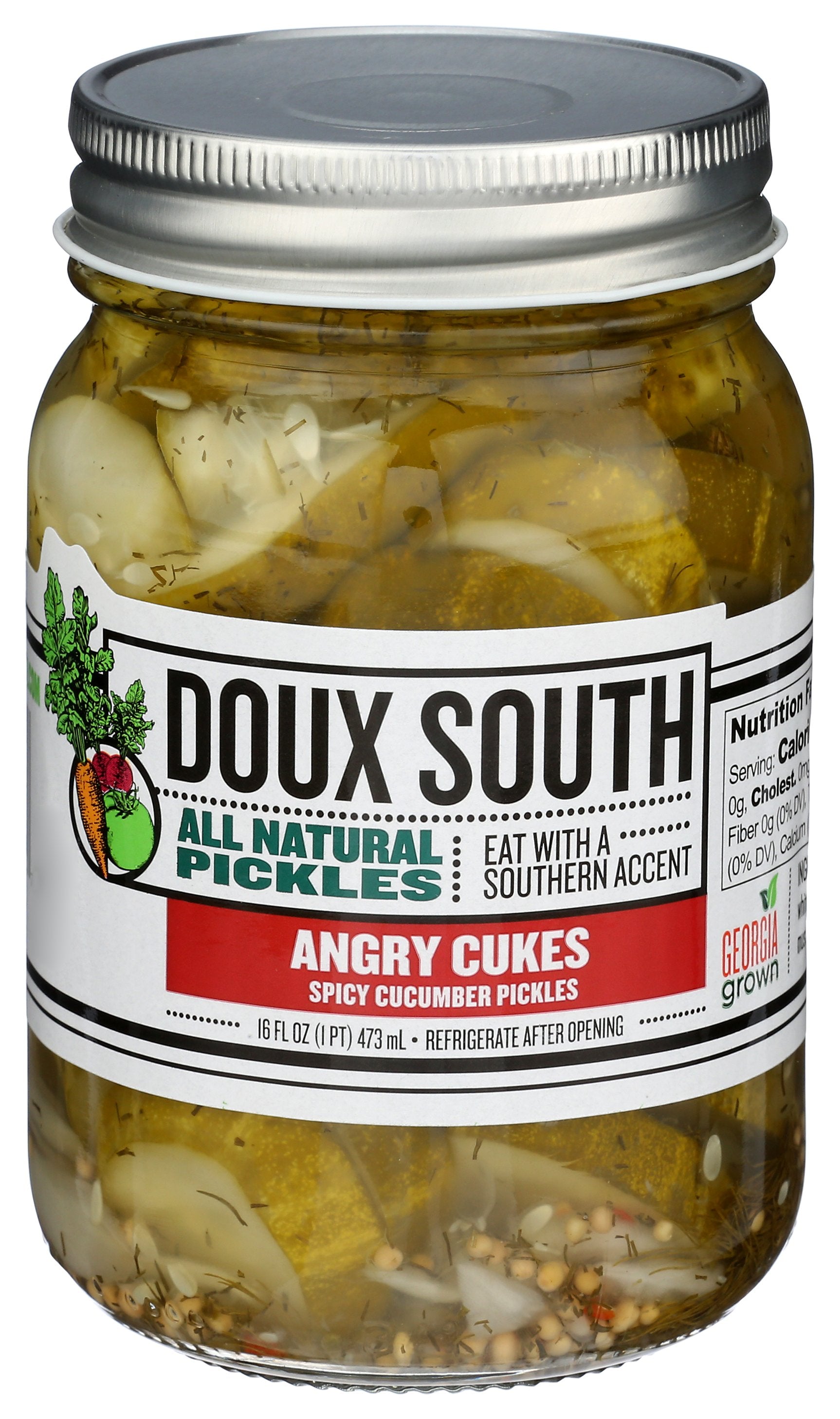 DOUX SOUTH PICKLE CUKES ANGRY - Case of 6