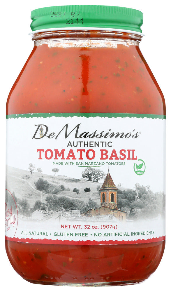 De Massimos Pasta Sauce Tomato Basil - Case of 6 - 32 OZ