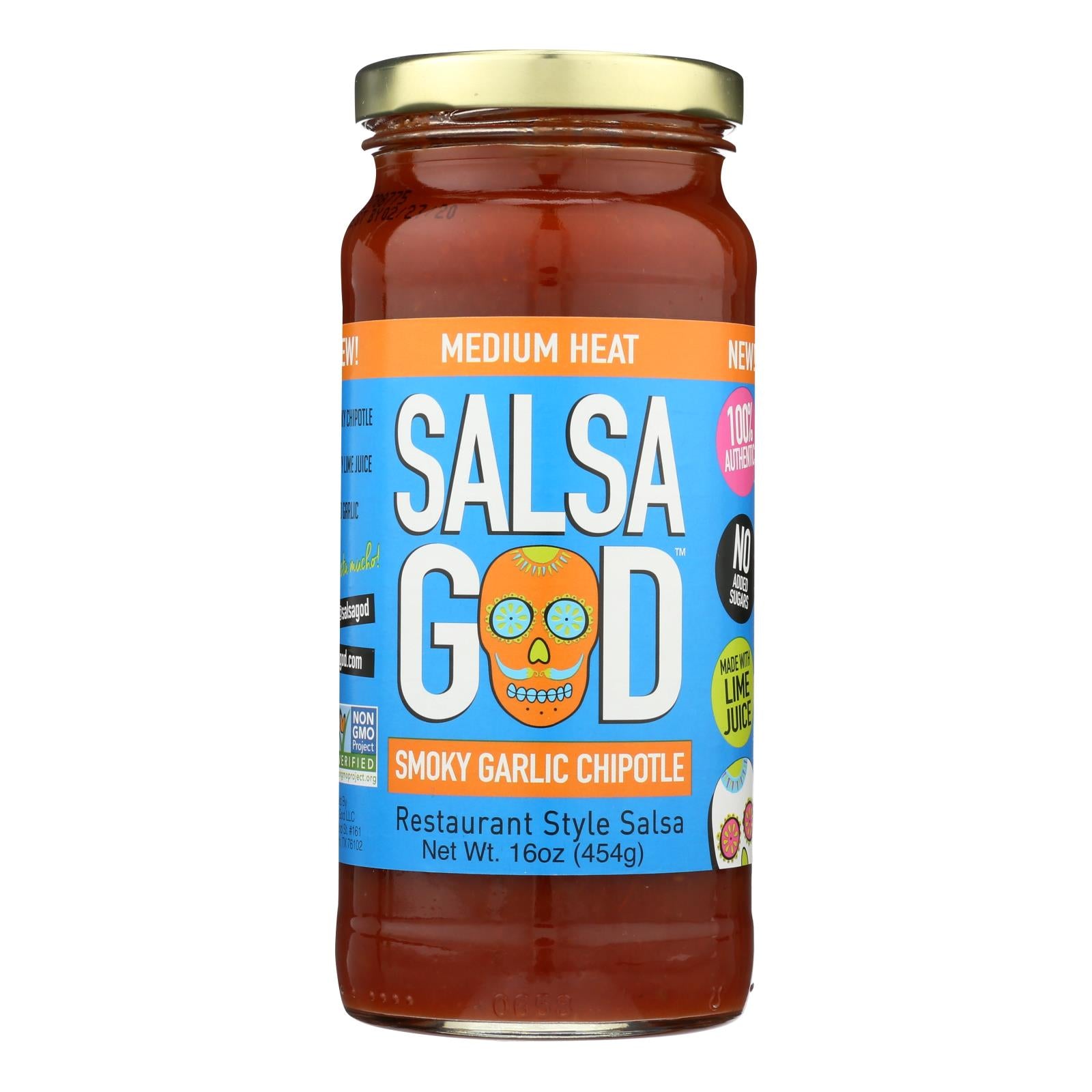 Salsa God - Salsa Smoky Grlic Chipotl - Case Of 6 - 16 Oz