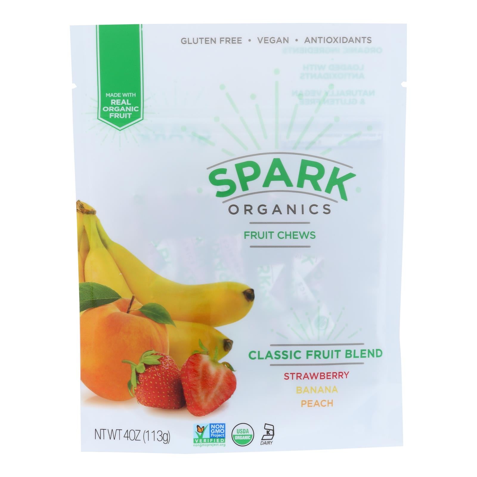 Spark Organics - Fruit Chews Organic Classic Blend - Case of 16-4 Ounces