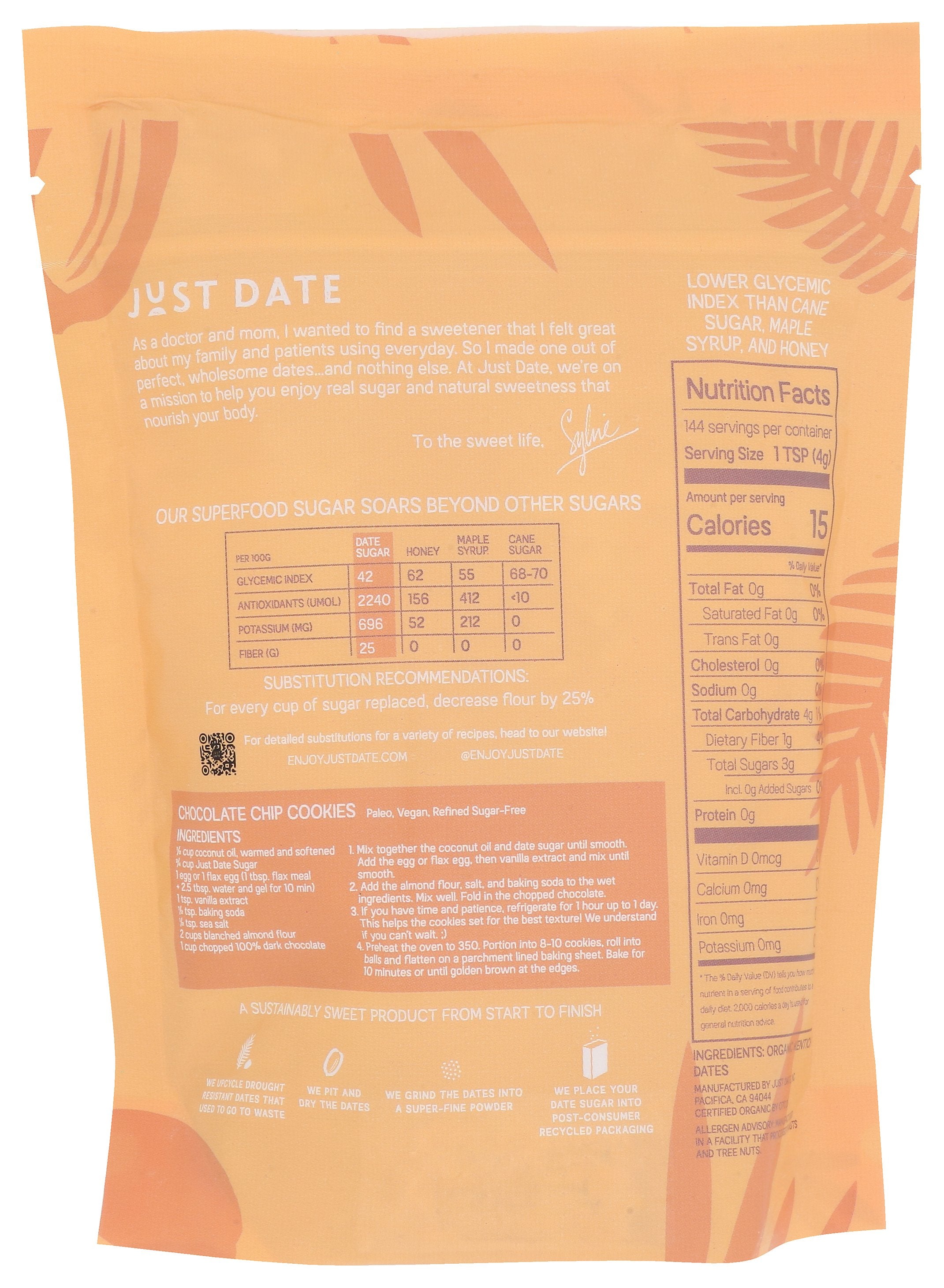JUST DATE SYRUP DATE SUGAR ORG - Case of 6