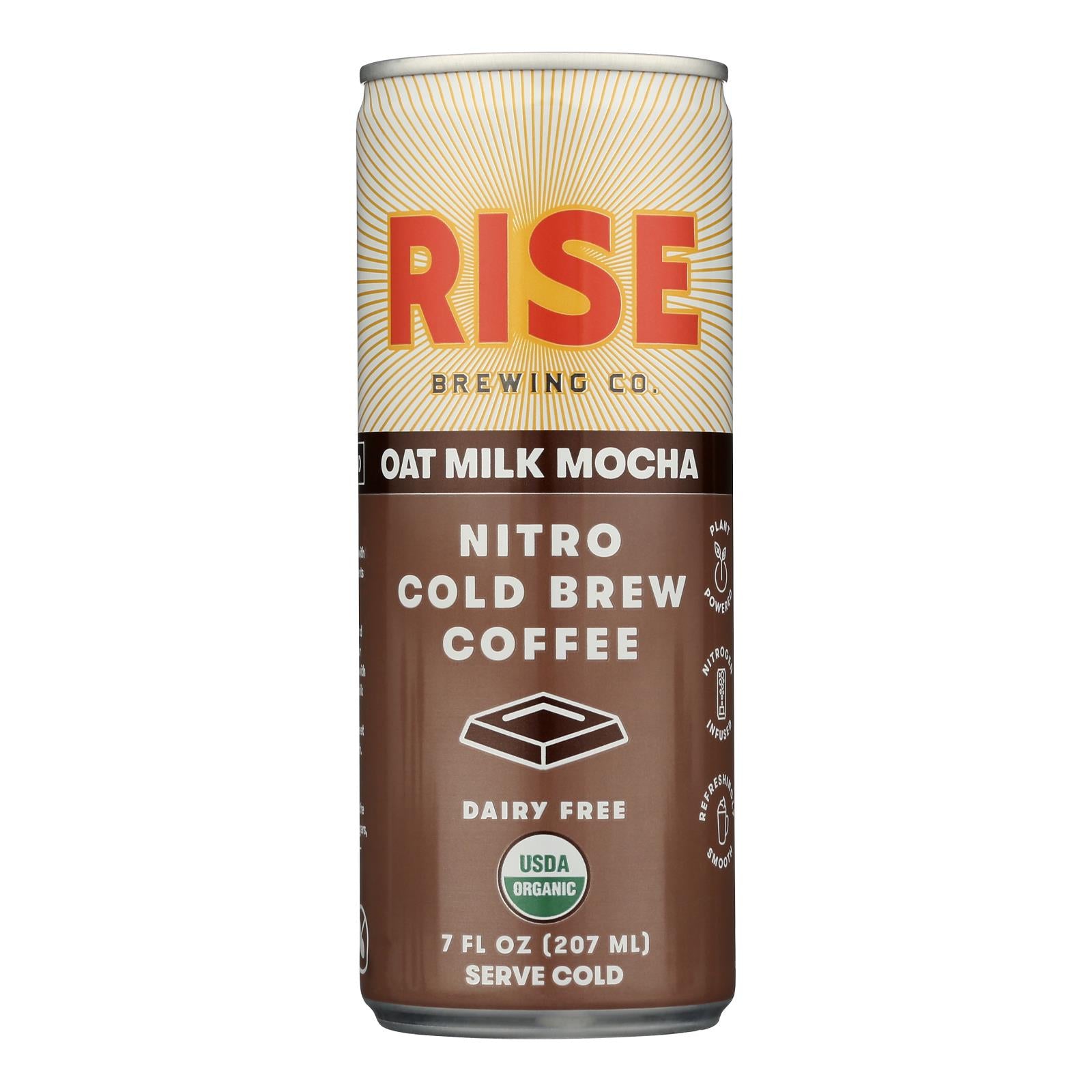 Rise Brewing Co. Mocha Latte Nitro Cold Brew Coffee, Mocha Latte - Case Of 12 - 7 Fz