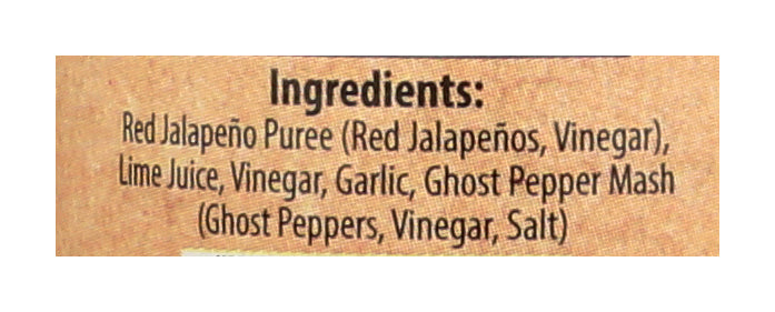 LOLAS FINE HOT SAUCE SAUCE HOT GHOST PEPPER - Case of 12
