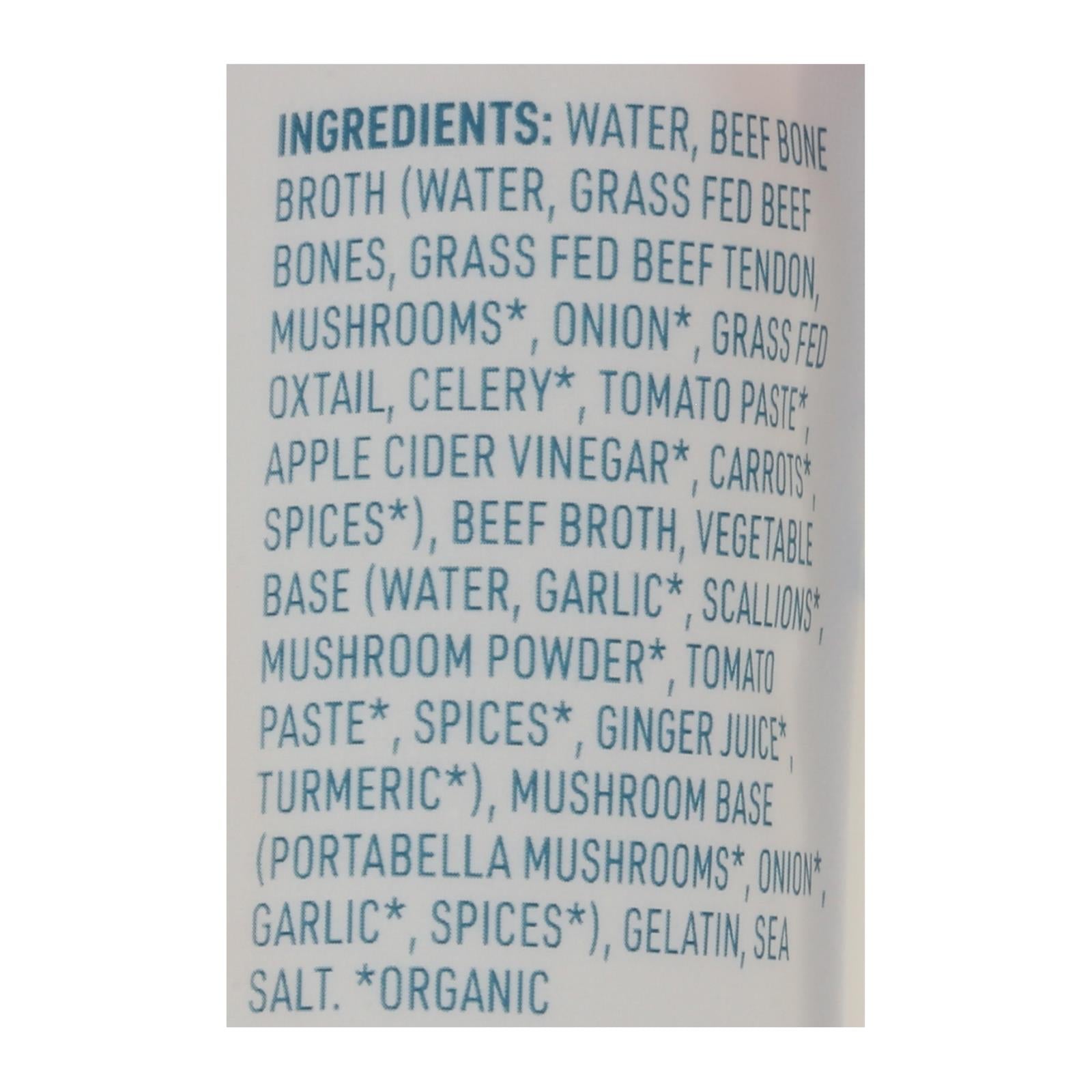 Bare Bones Broth - Bone Broth Beef Classic Grass-Fed - Case of 8-16 Fluid Ounces