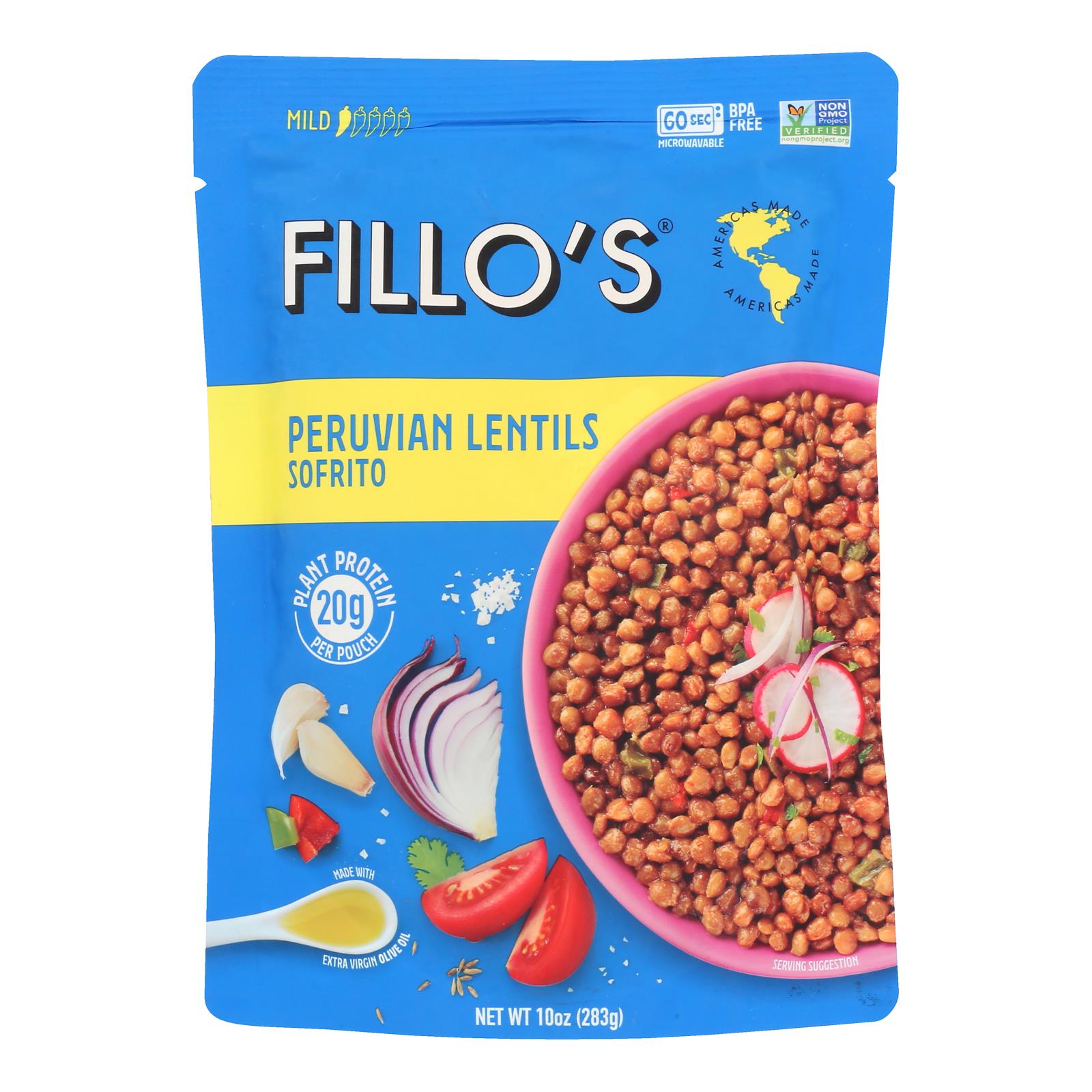 Fillo's Beans - Peruvian Lentils - Case Of 6 - 10 Oz.