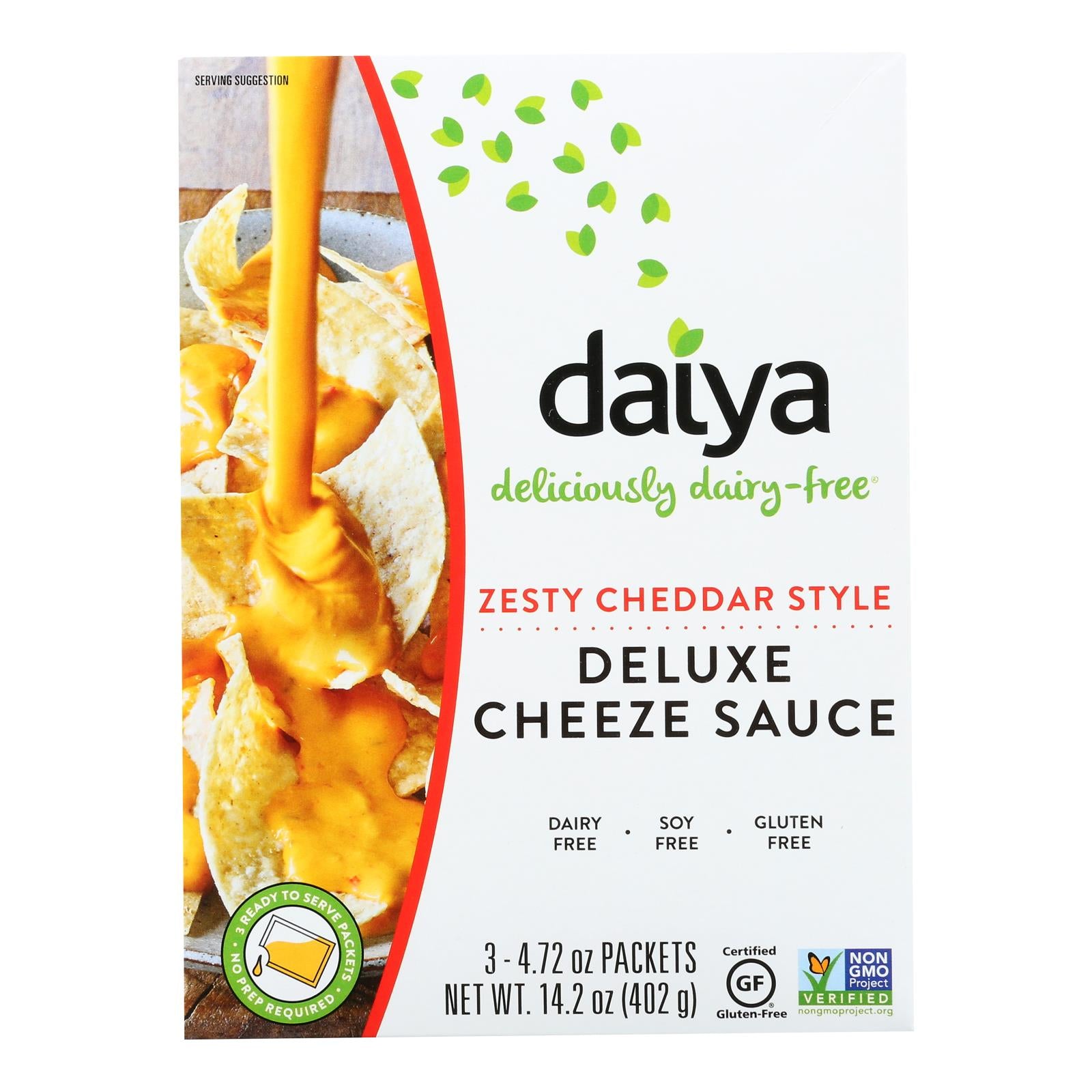 Daiya Deluxe Cheeze Sauce, Zesty Cheddar Style - Case Of 8 - 14.2 Oz