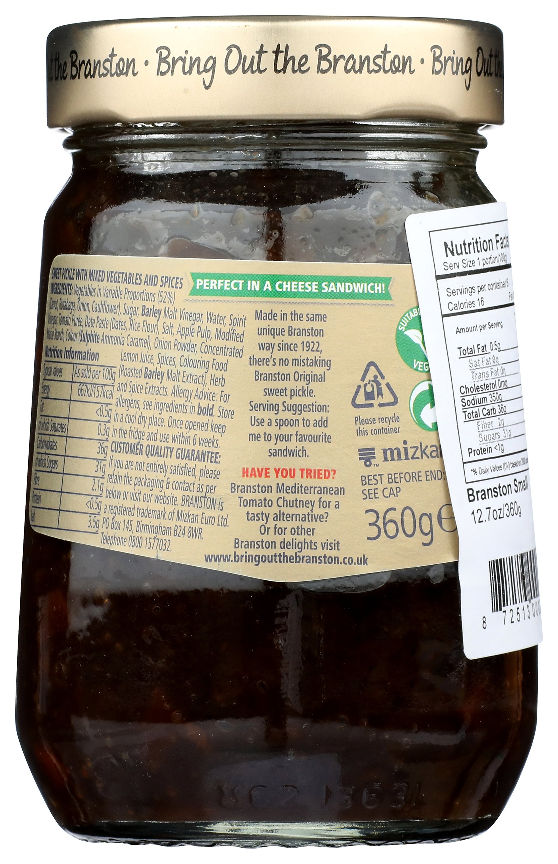 CROSSE & BLACKWELL BRANSTON PICKLE ORGNL - Case of 6