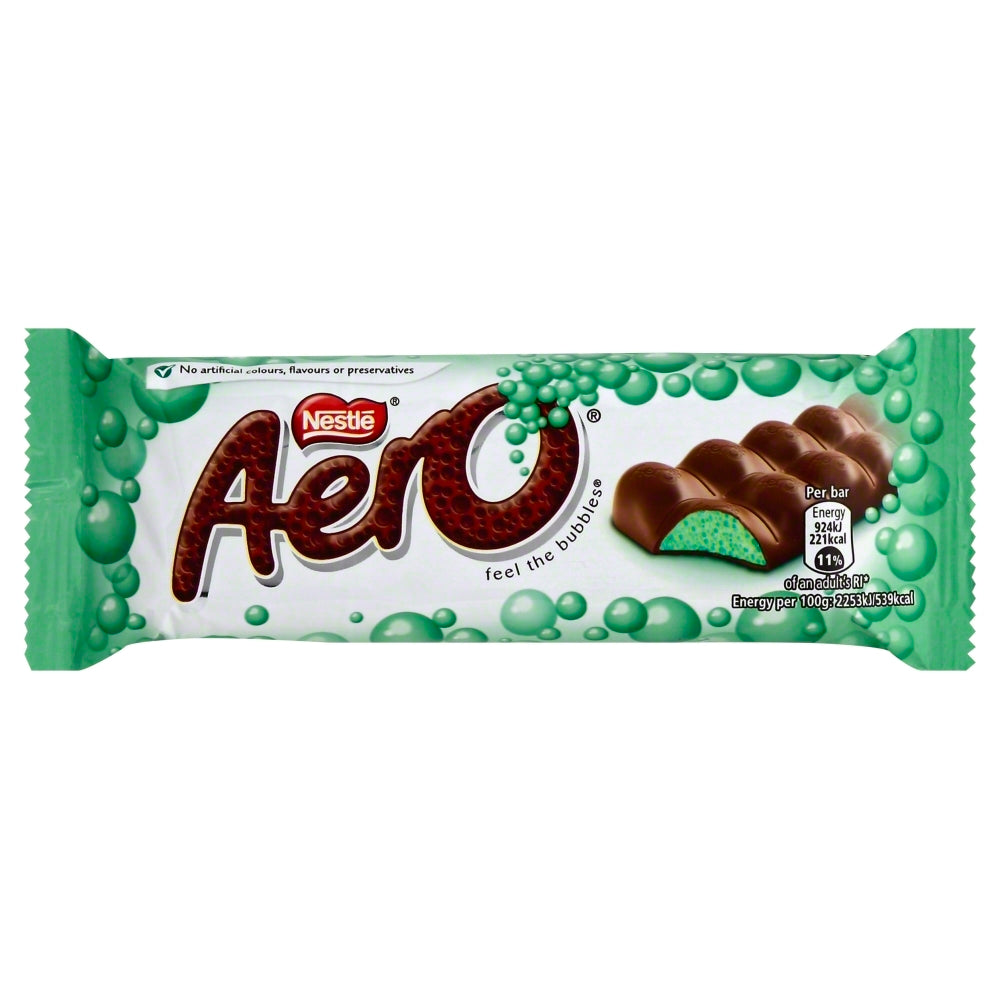 Nestle Chocolate Bar Aero Peppermint - Case of 12 - 1.26 oz