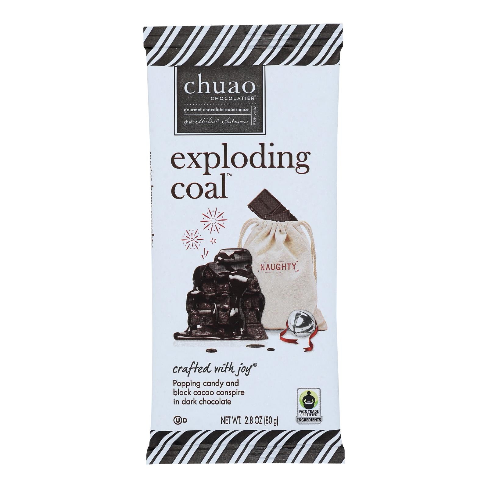 Chuao Chocolatier - Bar Exploding Coal - Case of 12 - 2.8 OZ