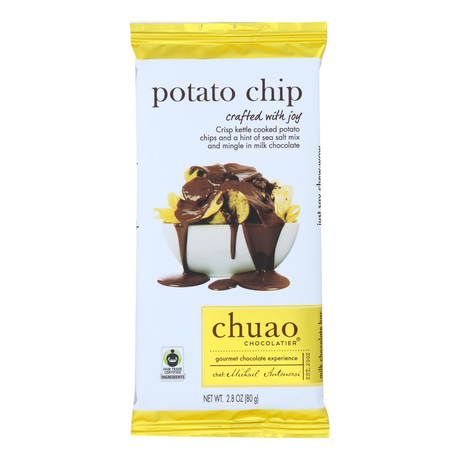 Chuao Chocolatier Potato Chip - Case of 12 - 2.8 OZ