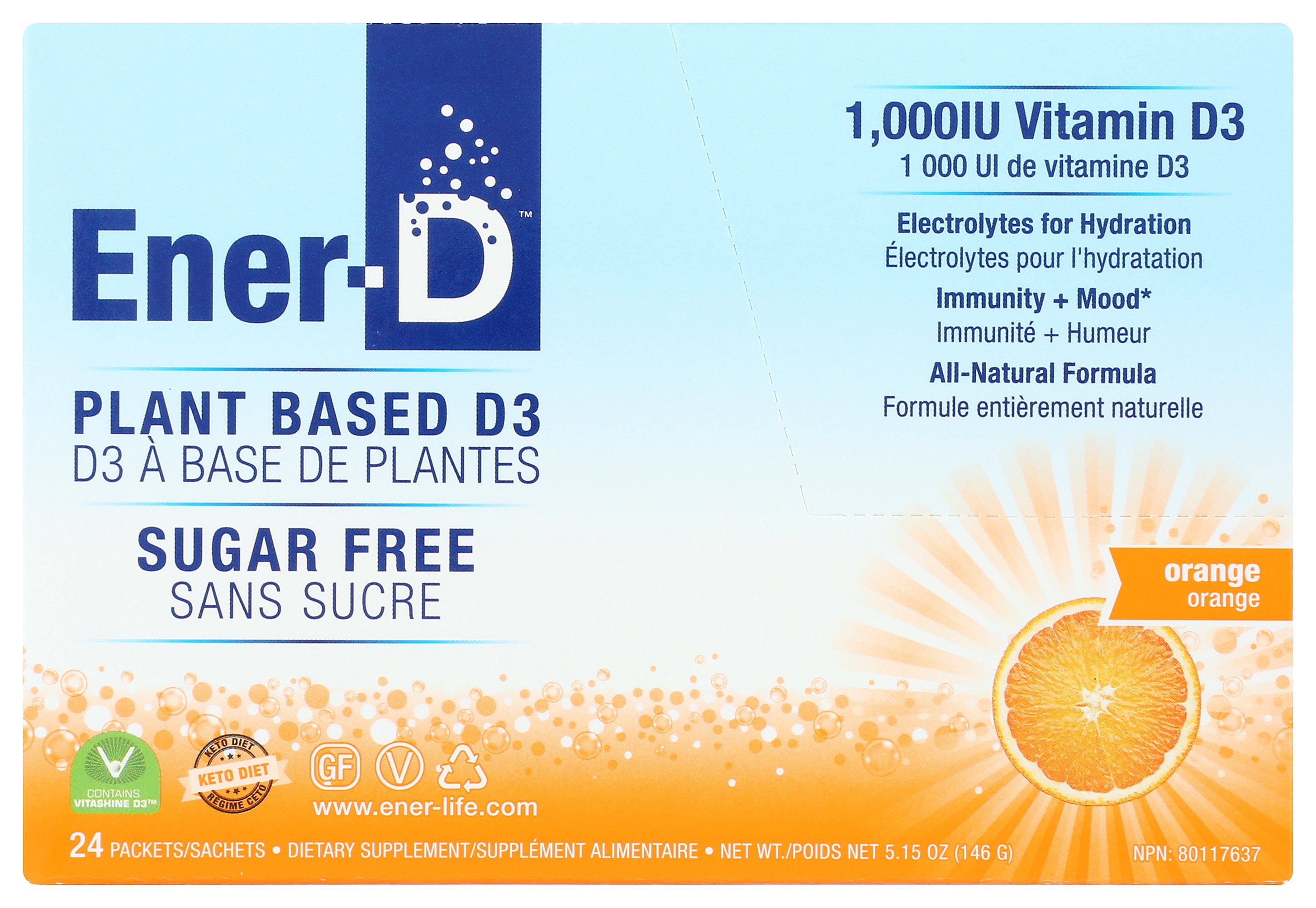 ENER LIFE VITAMIN D PKT ORANGE SF