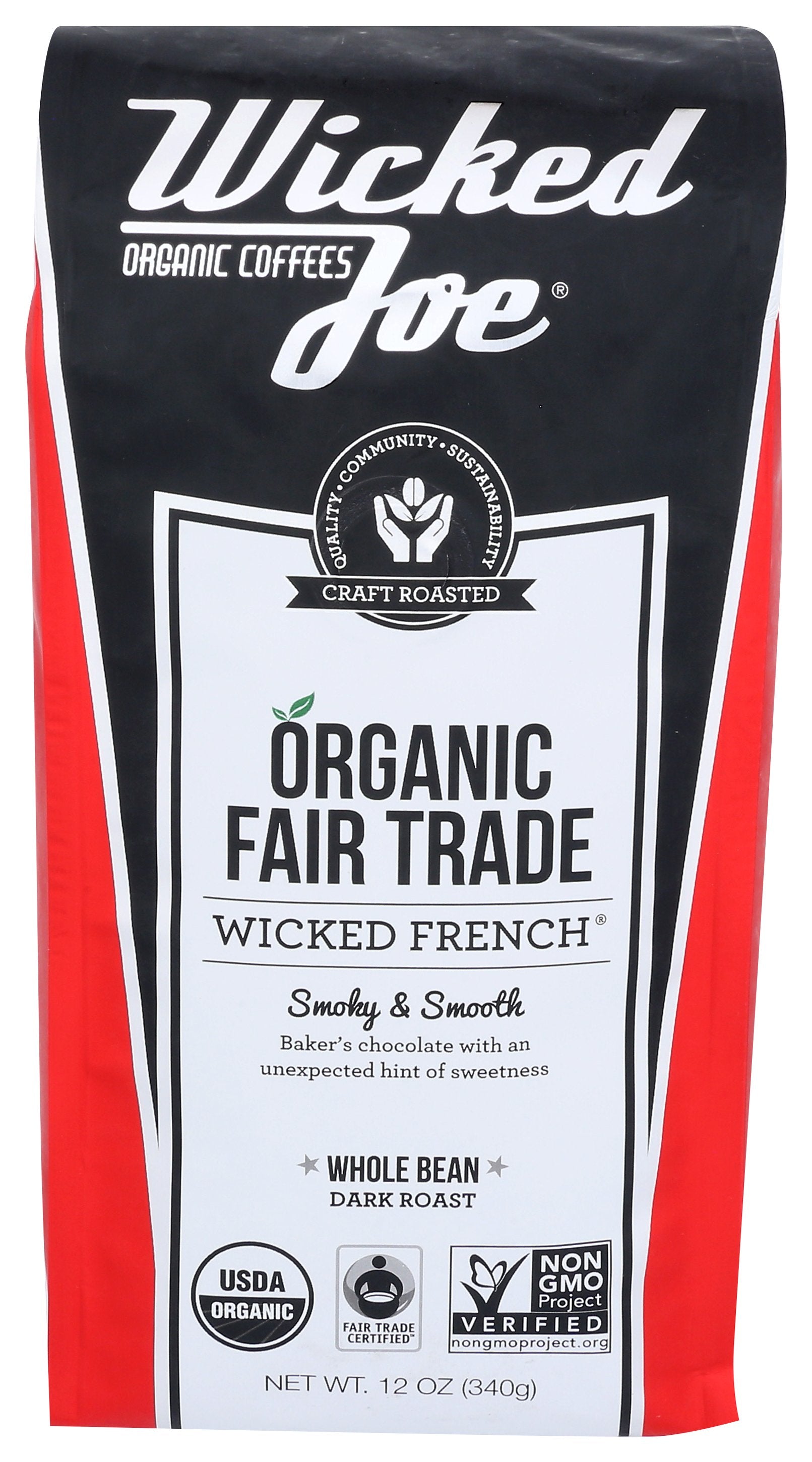 WICKED JOE COFFEE COFFEE WICKED FRNCH WHLBN - Case of 6