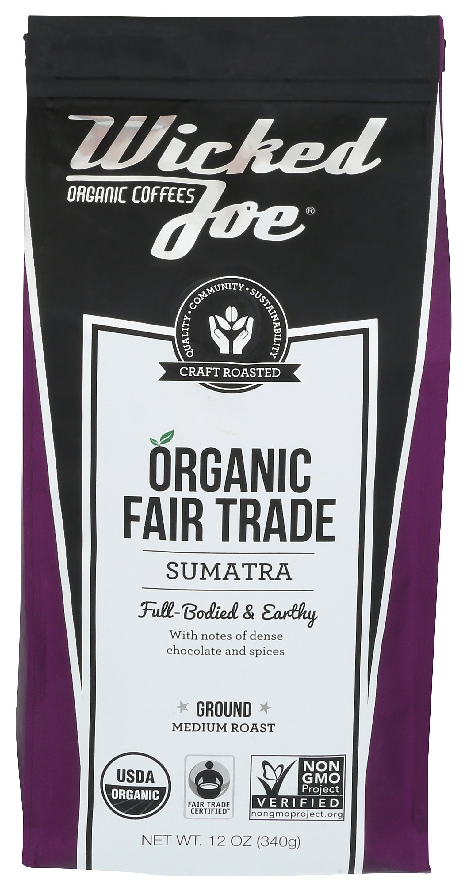 WICKED JOE COFFEE COFFEE SUMATRA GROUND - Case of 6