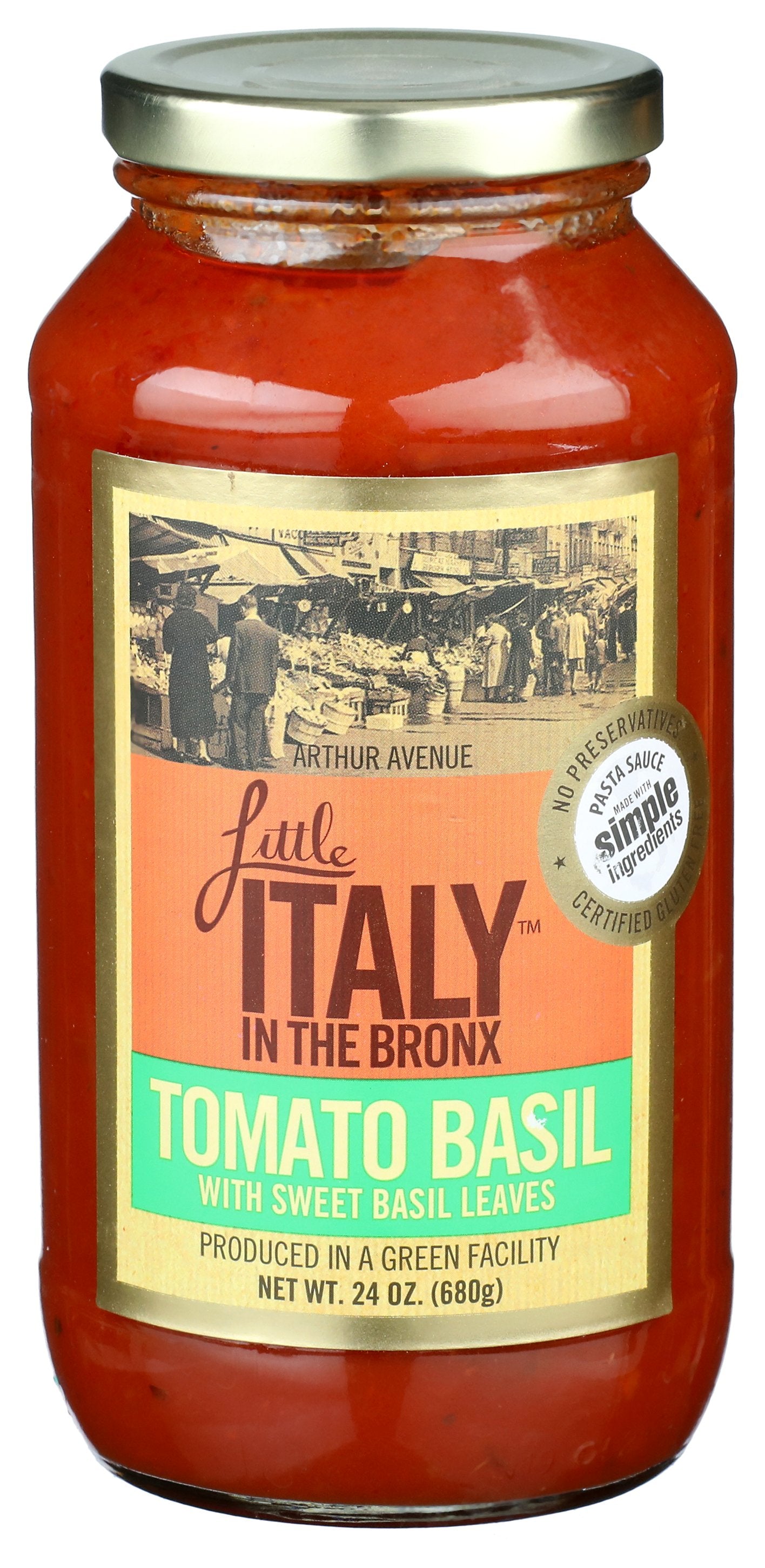LITTLE ITALY IN THE BRONX SAUCE TOMATO BASIL - Case of 6
