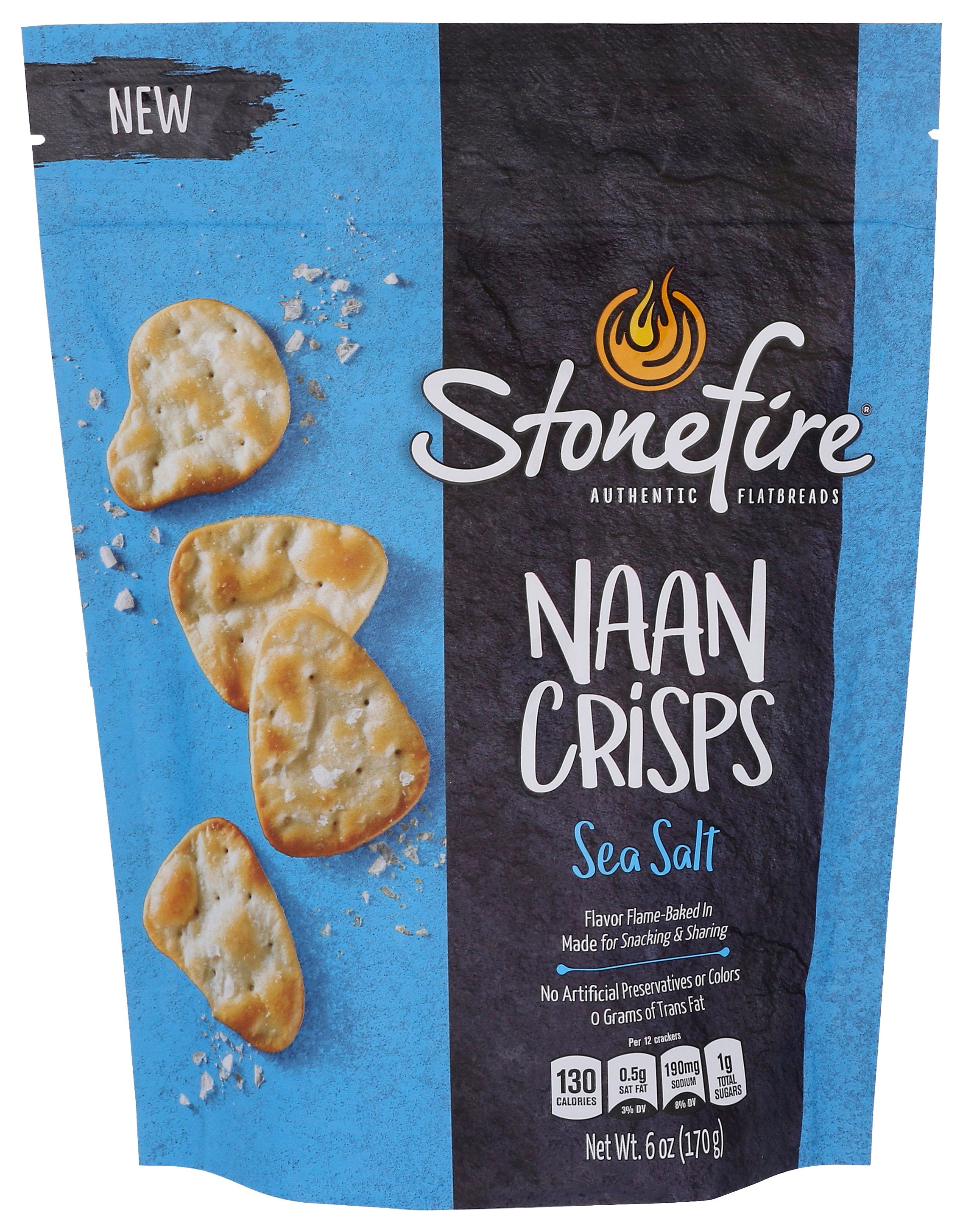 STONEFIRE NAAN CRISPS ORIG SEA SALT - Case of 12