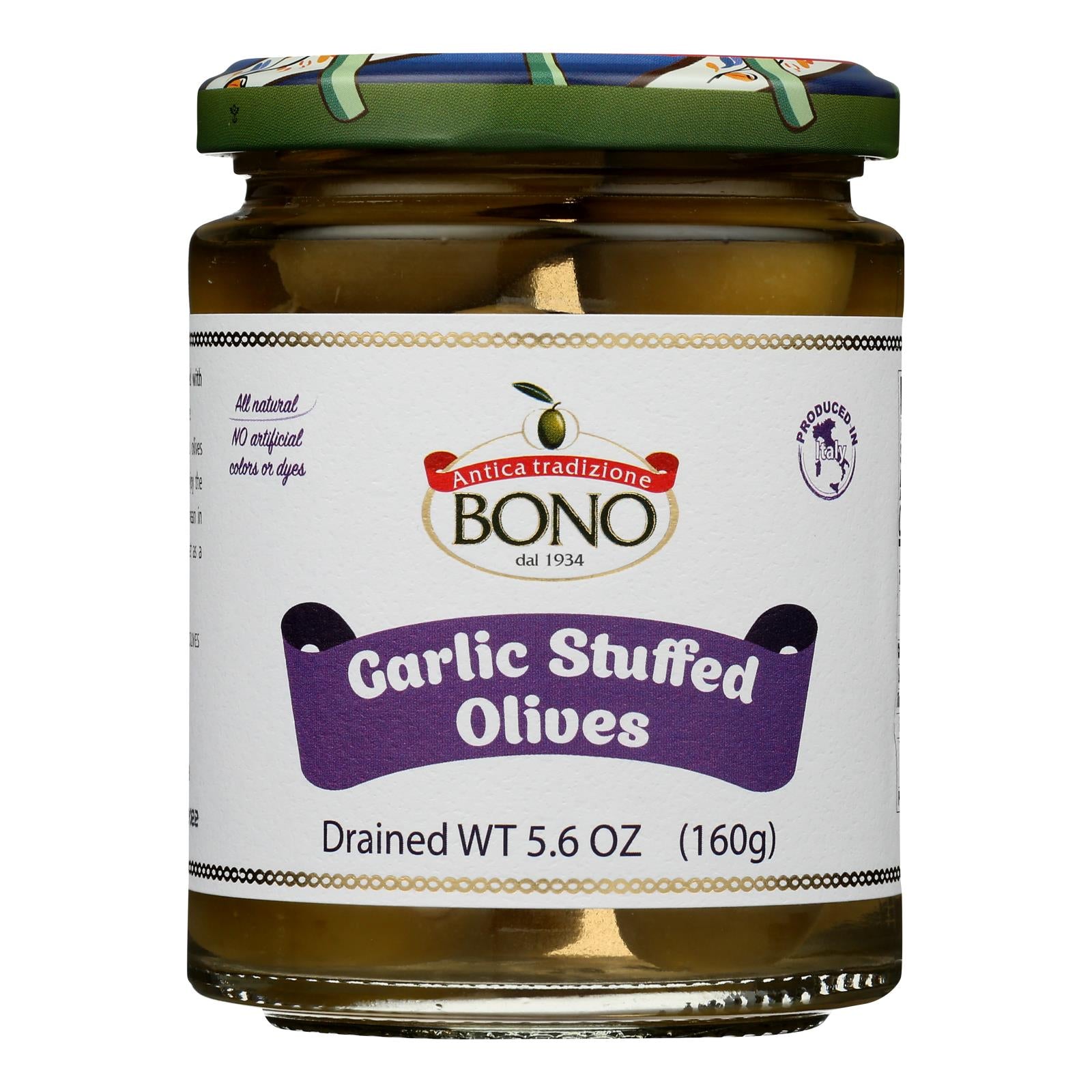 Bono - Olives Garlic Stuffed - Case of 6-5.6 OZ