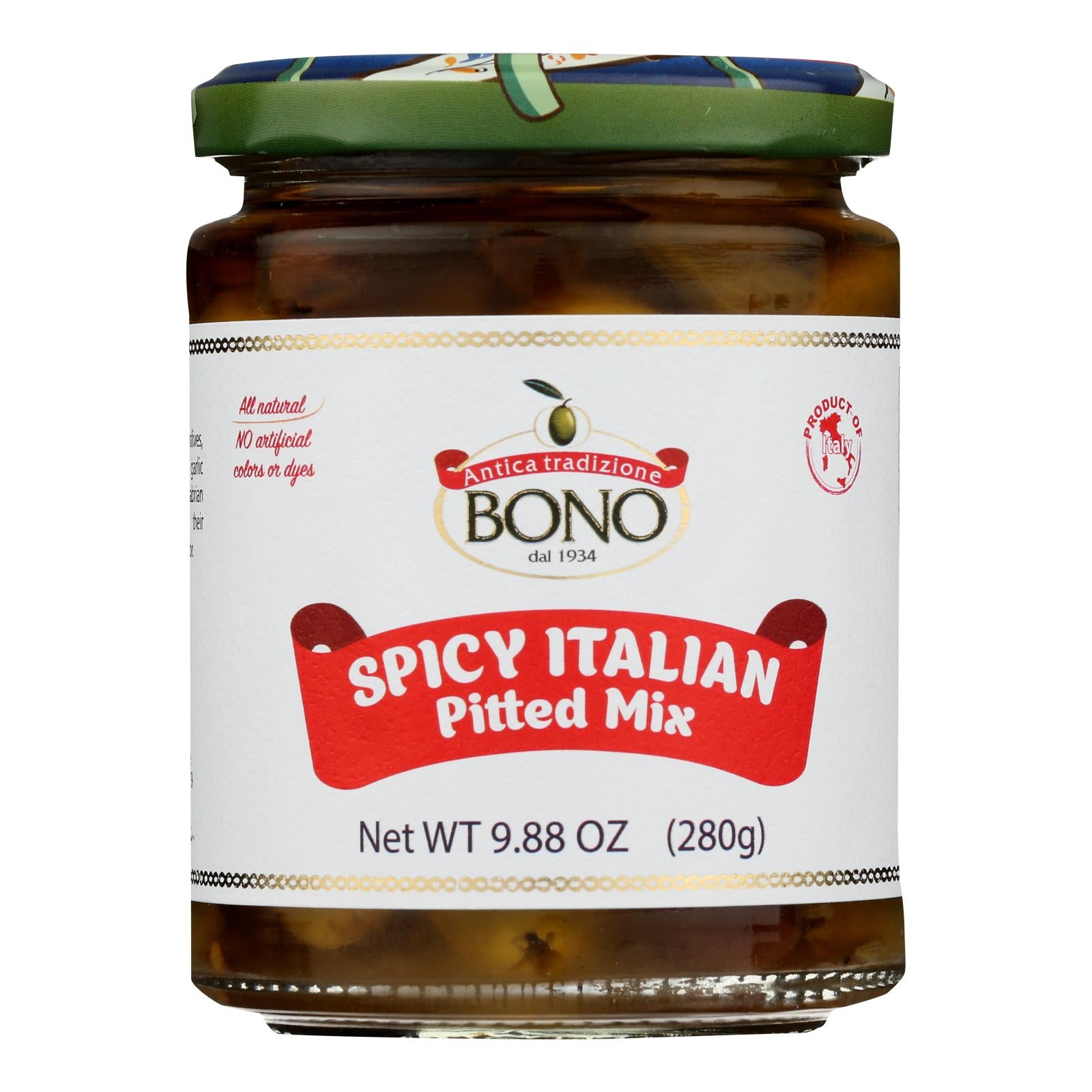 Bono - Olive Mix Spicy Itln Pittd - Case of 6-9.88 OZ