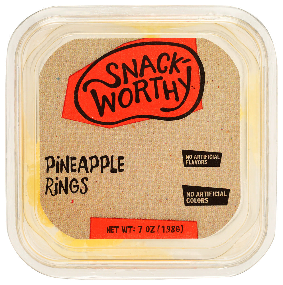 Snackworthy Pineapple Rings Dried - Pack of 12 -7 Oz