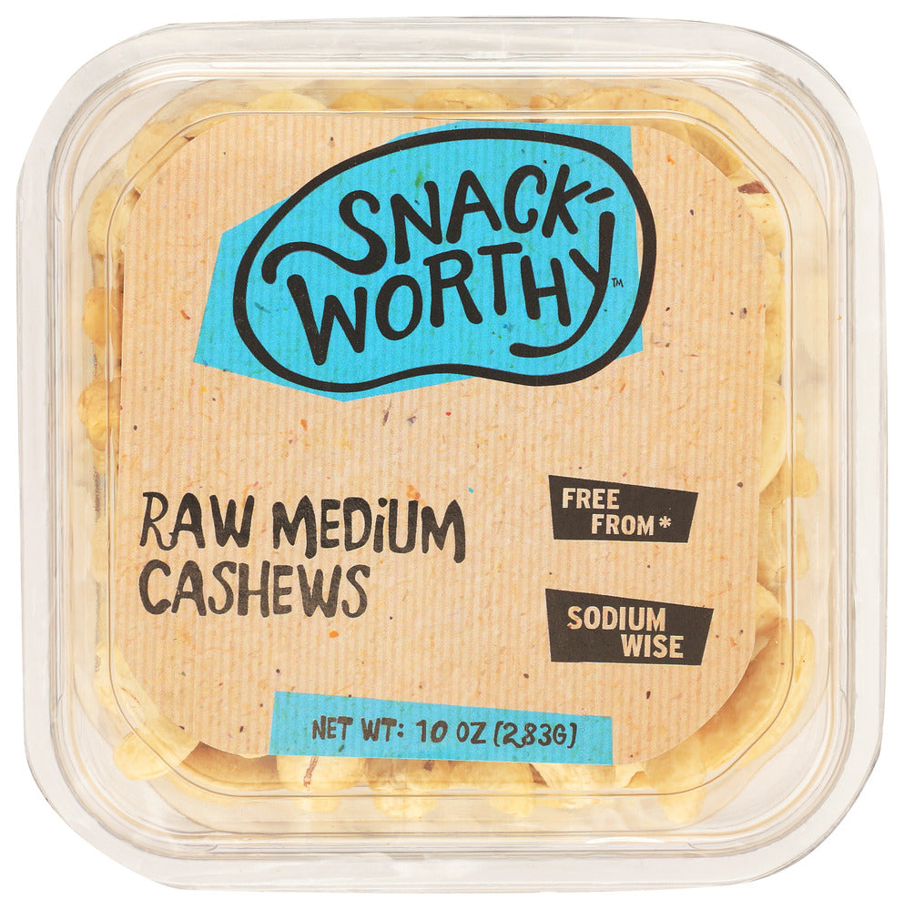 Snackworthy Cashew Raw Medium - Pack of 12 - 10 OZ