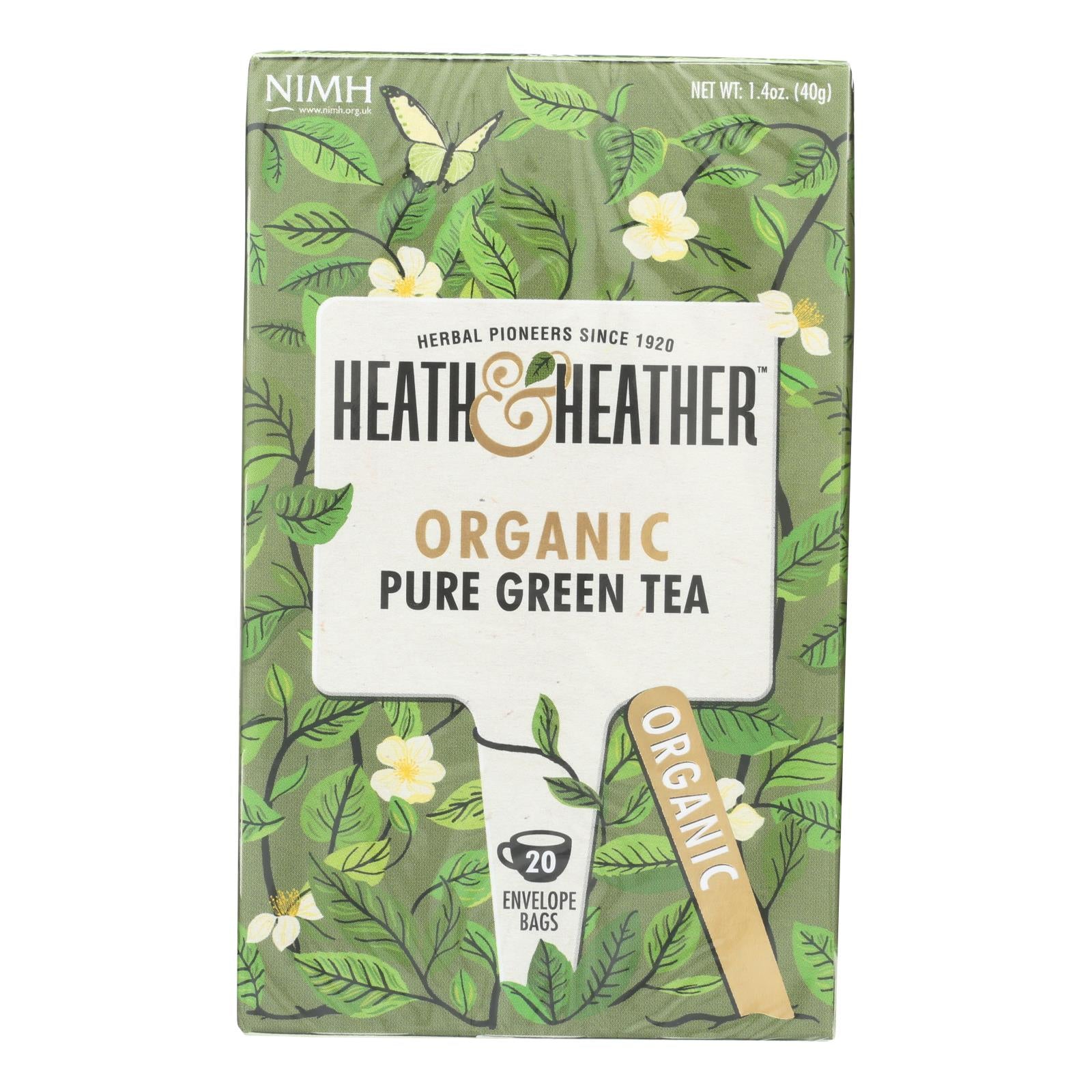 Heath & Heather - Tea Pure Green Tea - Case Of 6-20 Ct