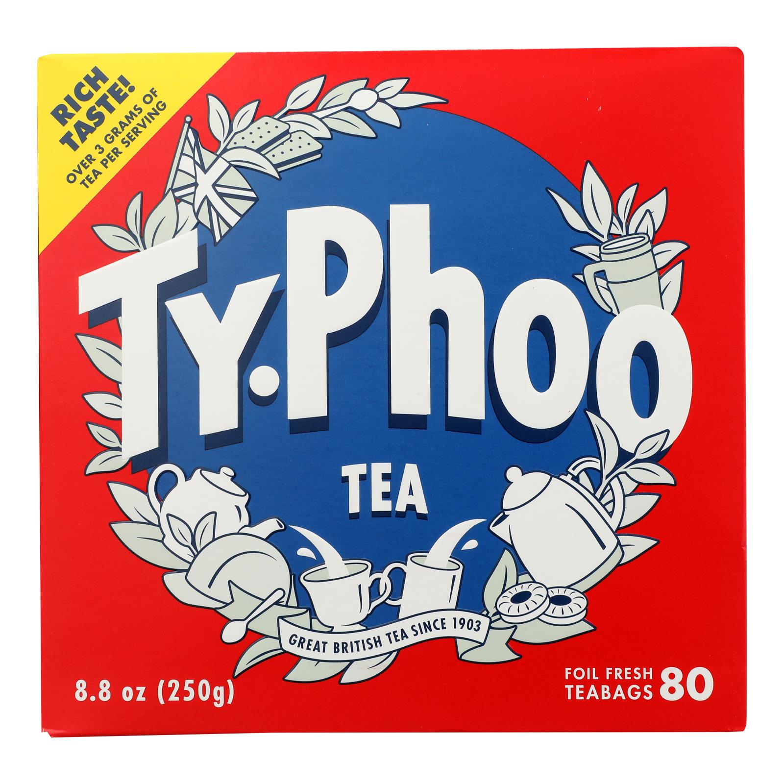 Typhoo Tea - Tea English - Case of 6 - 80 BAG