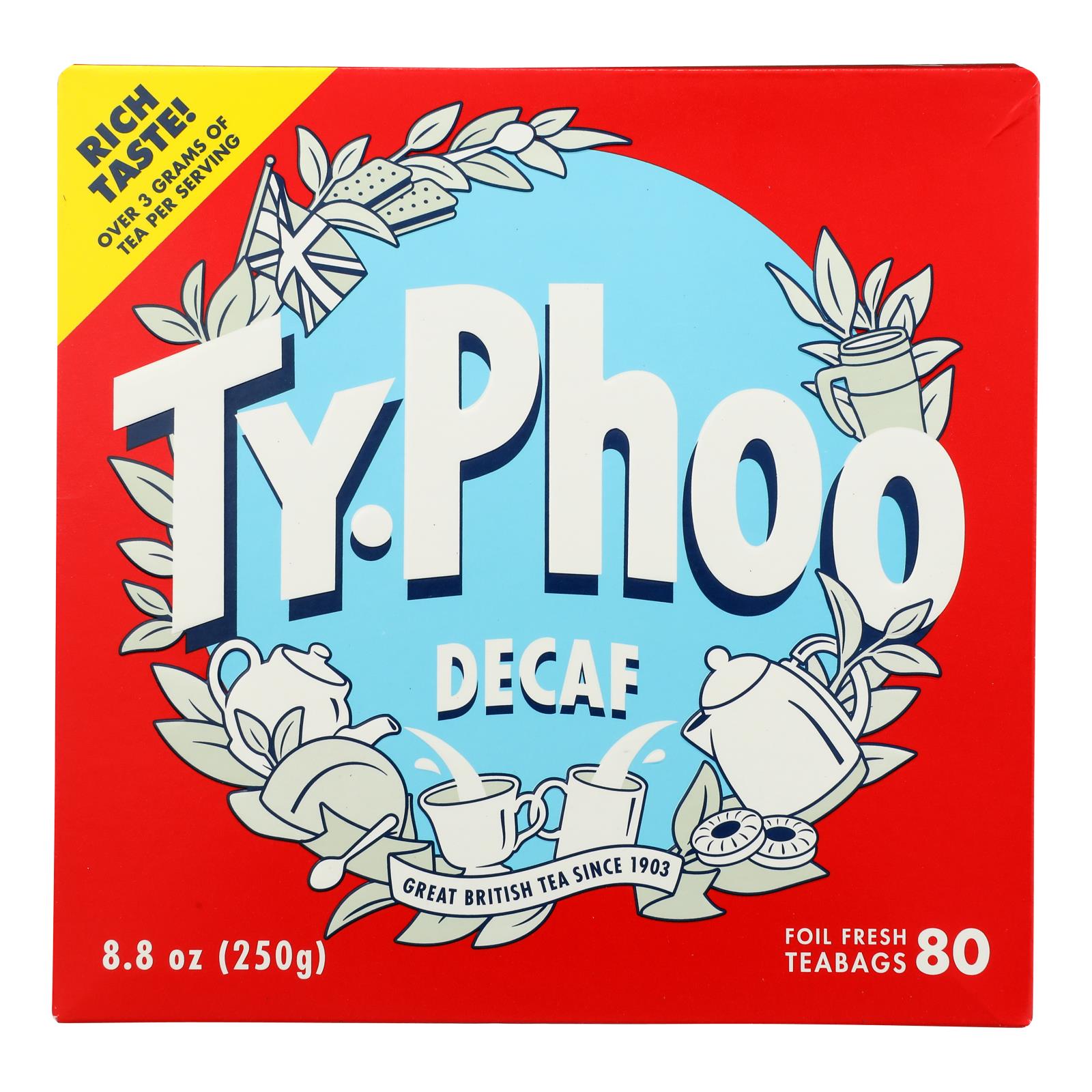 Typhoo Tea - Tea Decaf - Case of 6 - 80 CT