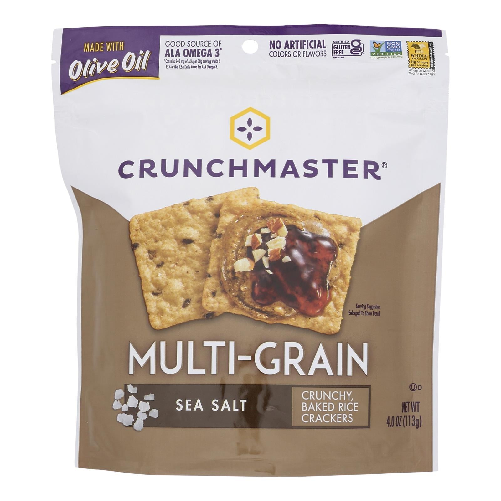 Crunchmaster - Multigrn Cracker Sea Salt - Case Of 12 - 4 Oz