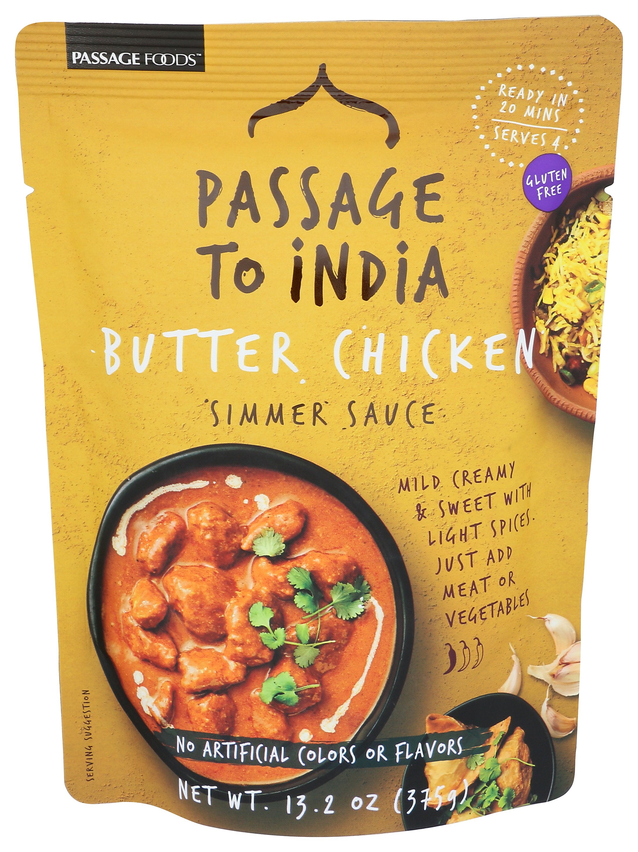 PASSAGE FOODS SAUCE BUTTER CHICKEN - Case of 6