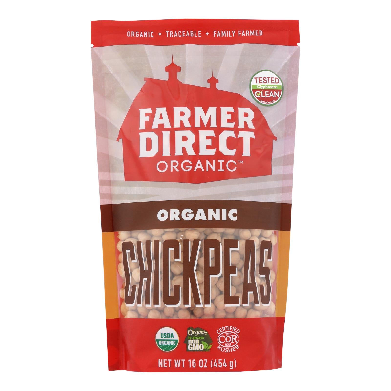 Farmer Direct Cooperative - Chickpeas Organic - Case of 6-16 ounces