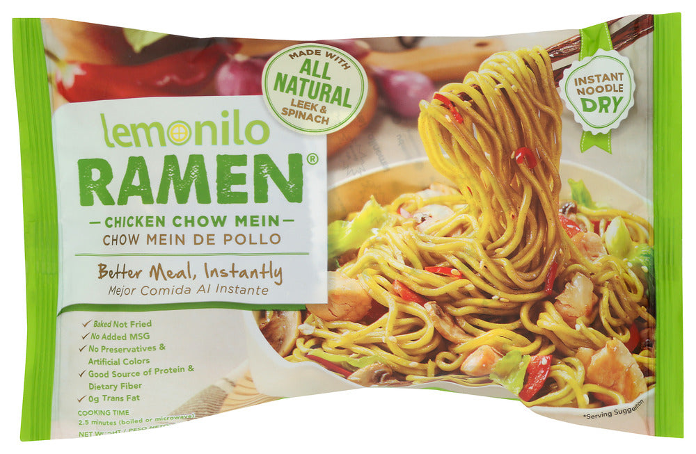 Lemonilo Ramen Chicken Chow Mein - Pack of 6 - 2.82 OZ