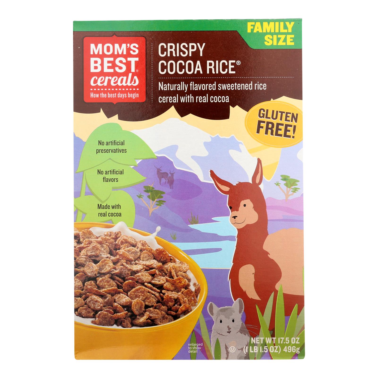 Moms Best Naturals Cereal - Crispy Cocoa Rice - 17.5 Oz - Case Of 14