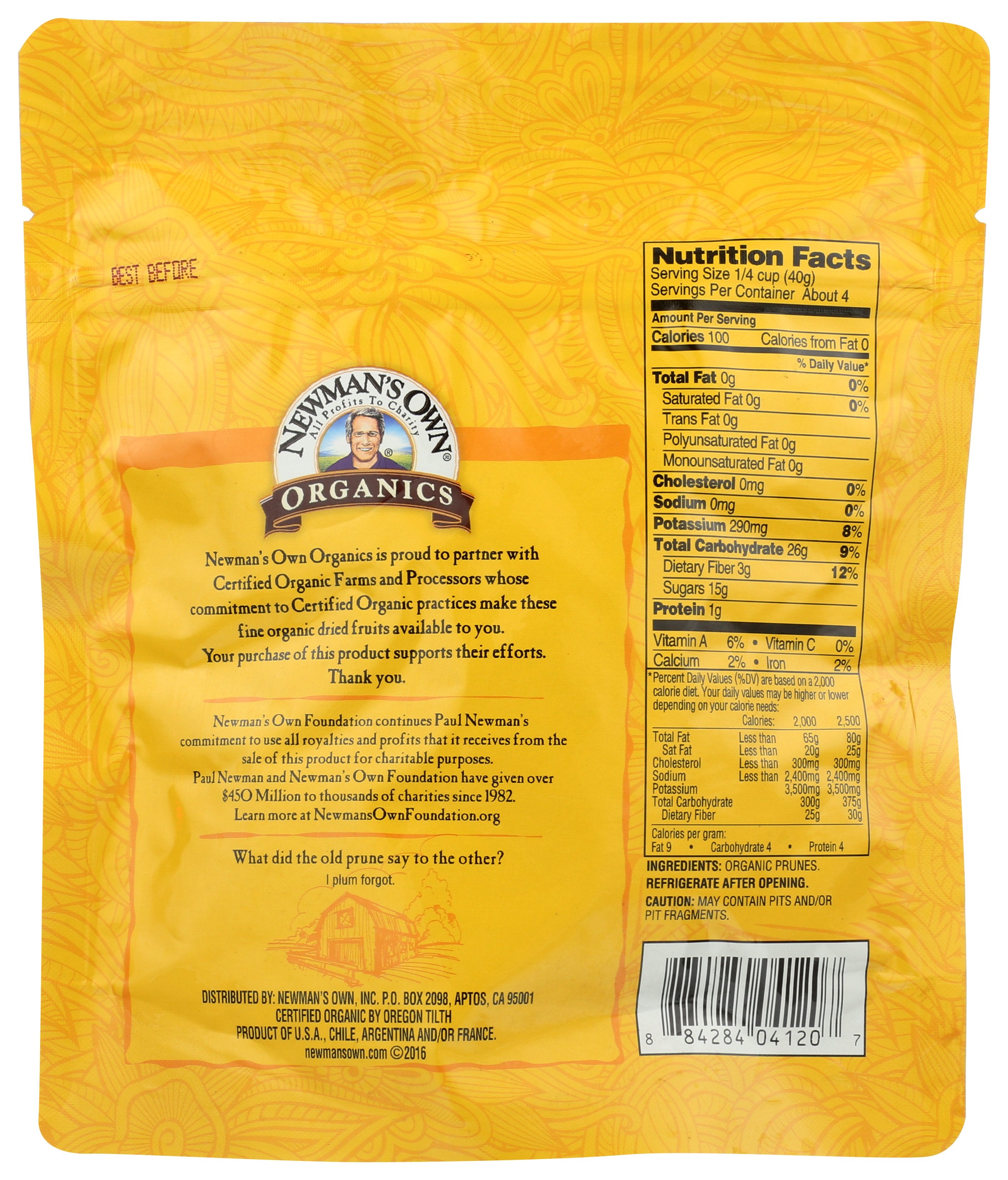 NEWMANS OWN ORGANIC PRUNES PITTED ORG ZIPBAG
