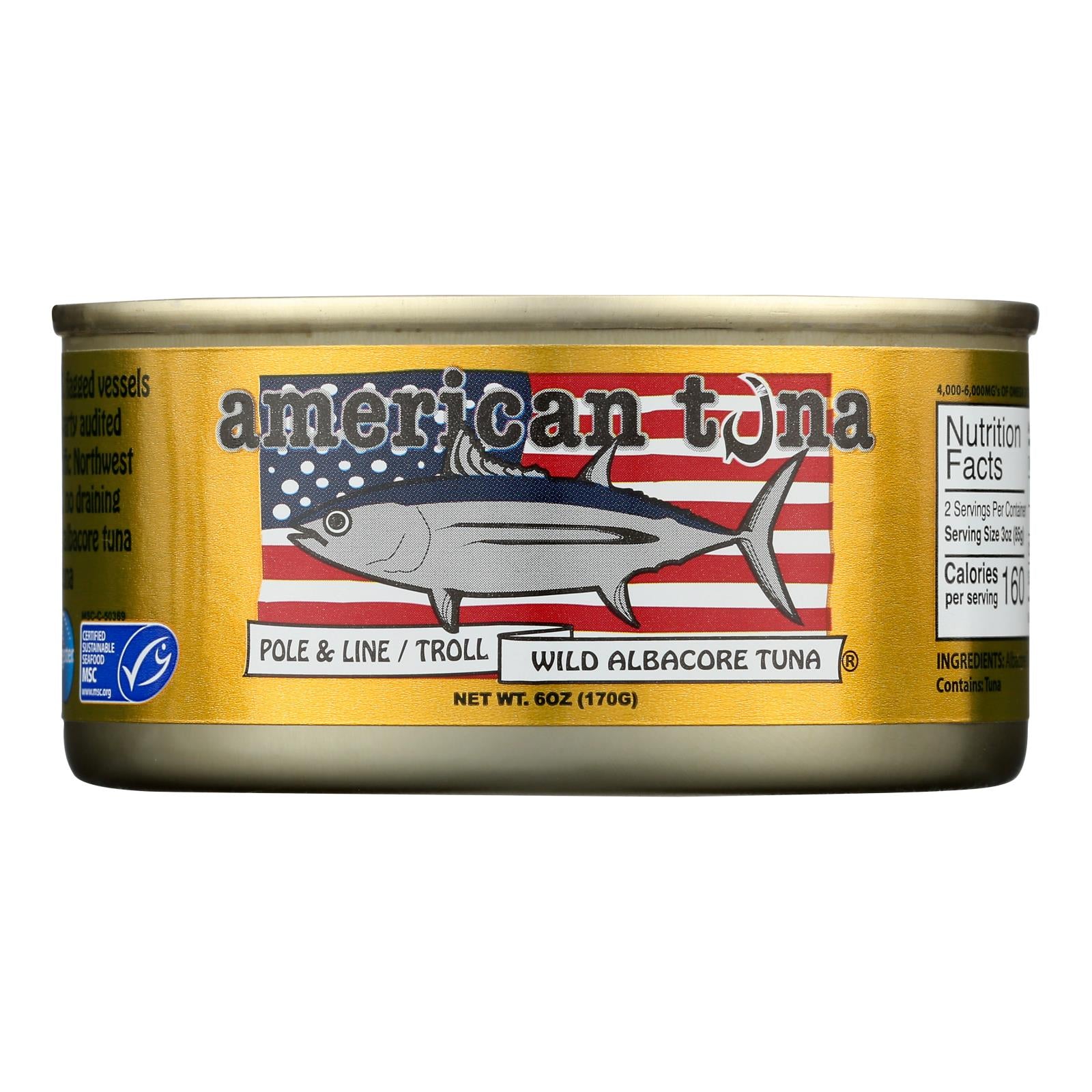 American Tuna - Tuna Wild Albacore with salt - Case of 12-5 ounces