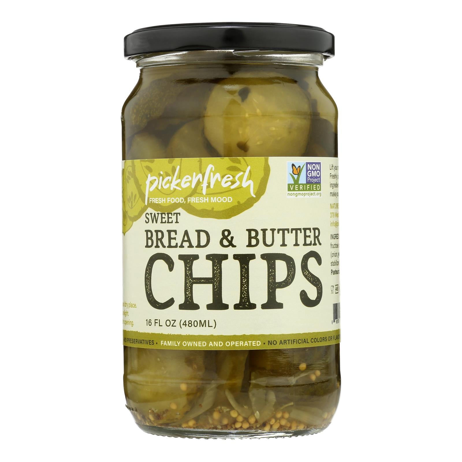 Pickerfresh - Chips Sweet Bread & Butter - Case of 6-16 Fluid Ounces