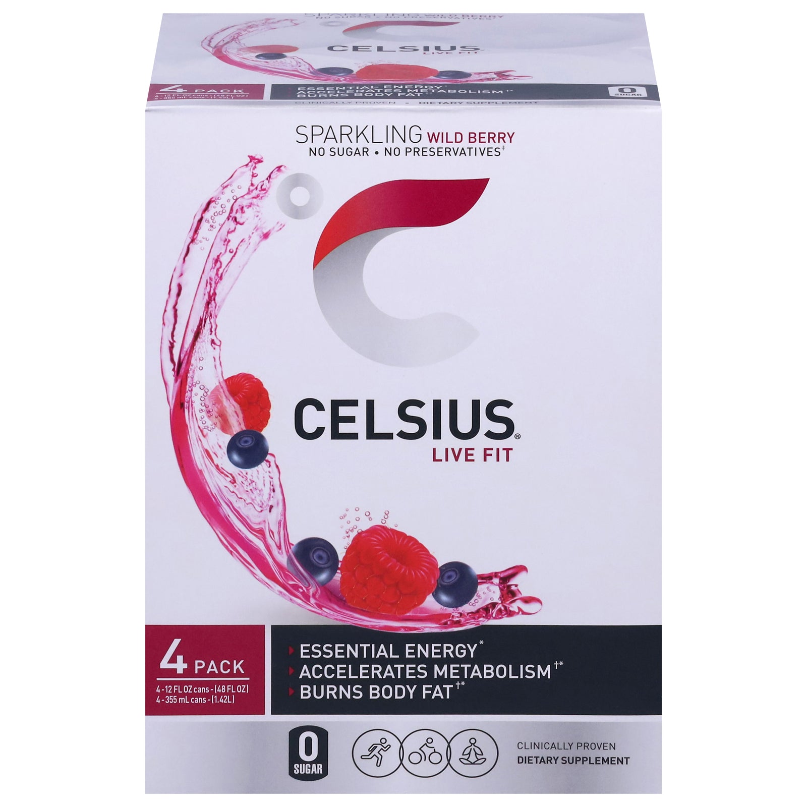 Celsius - Drink Sparkling Wild Berry - Case of 6-4/12 FZ