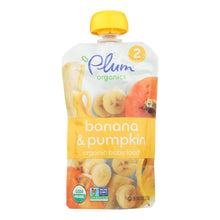 Load image into Gallery viewer, Plum Organics Baby Food - Organic -pumpkin And Banana - Stage 2 - 6 Months And Up - 3.5 .oz - Case Of 6