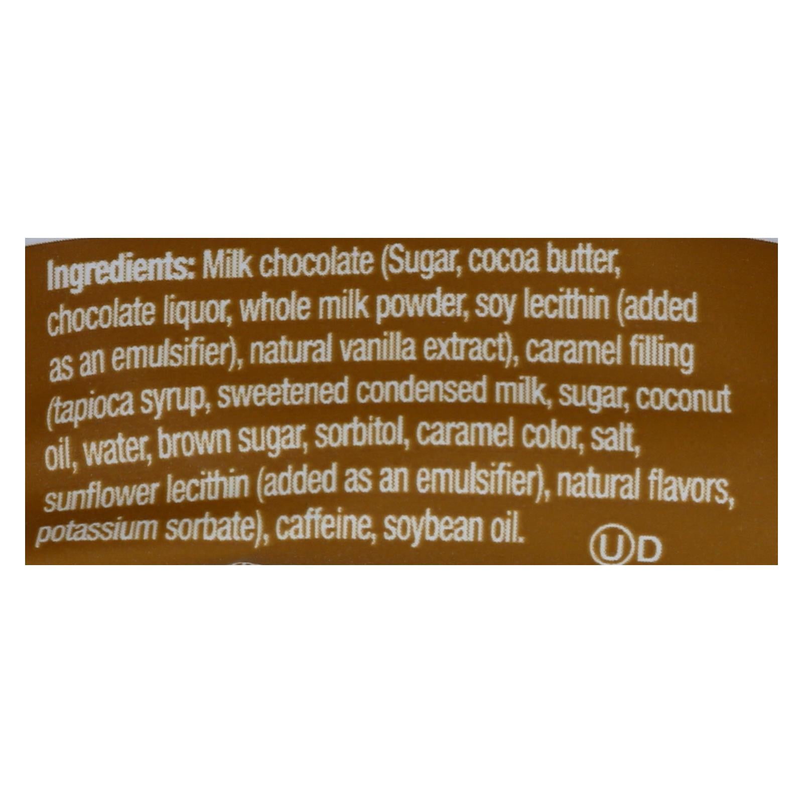 Awake Chocolate - Bites Chocolate Caramel - Case of 50-.58 OZ