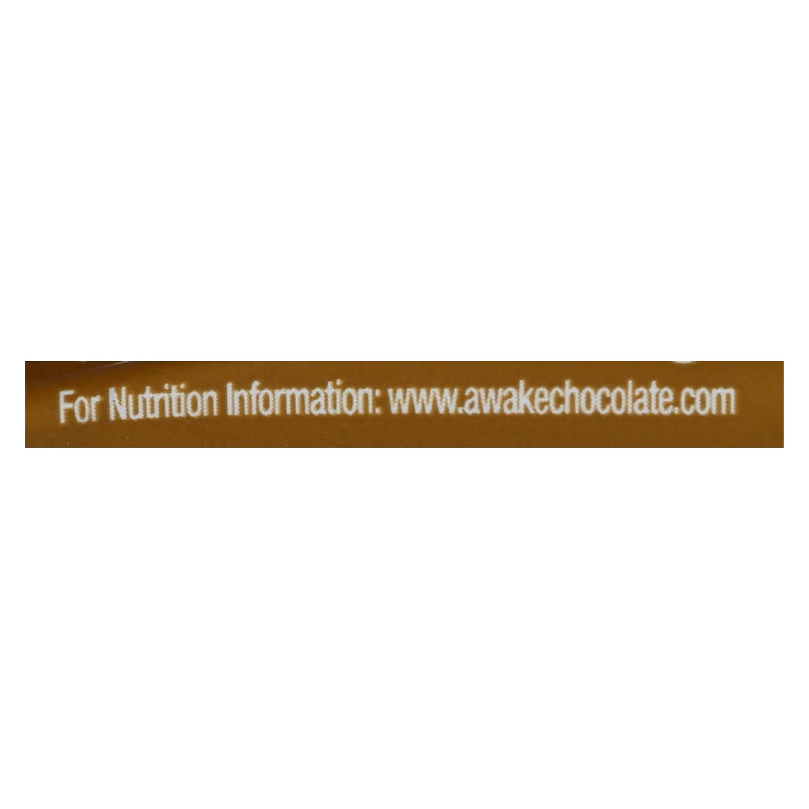 Awake Chocolate - Bites Chocolate Caramel - Case of 50-.58 OZ