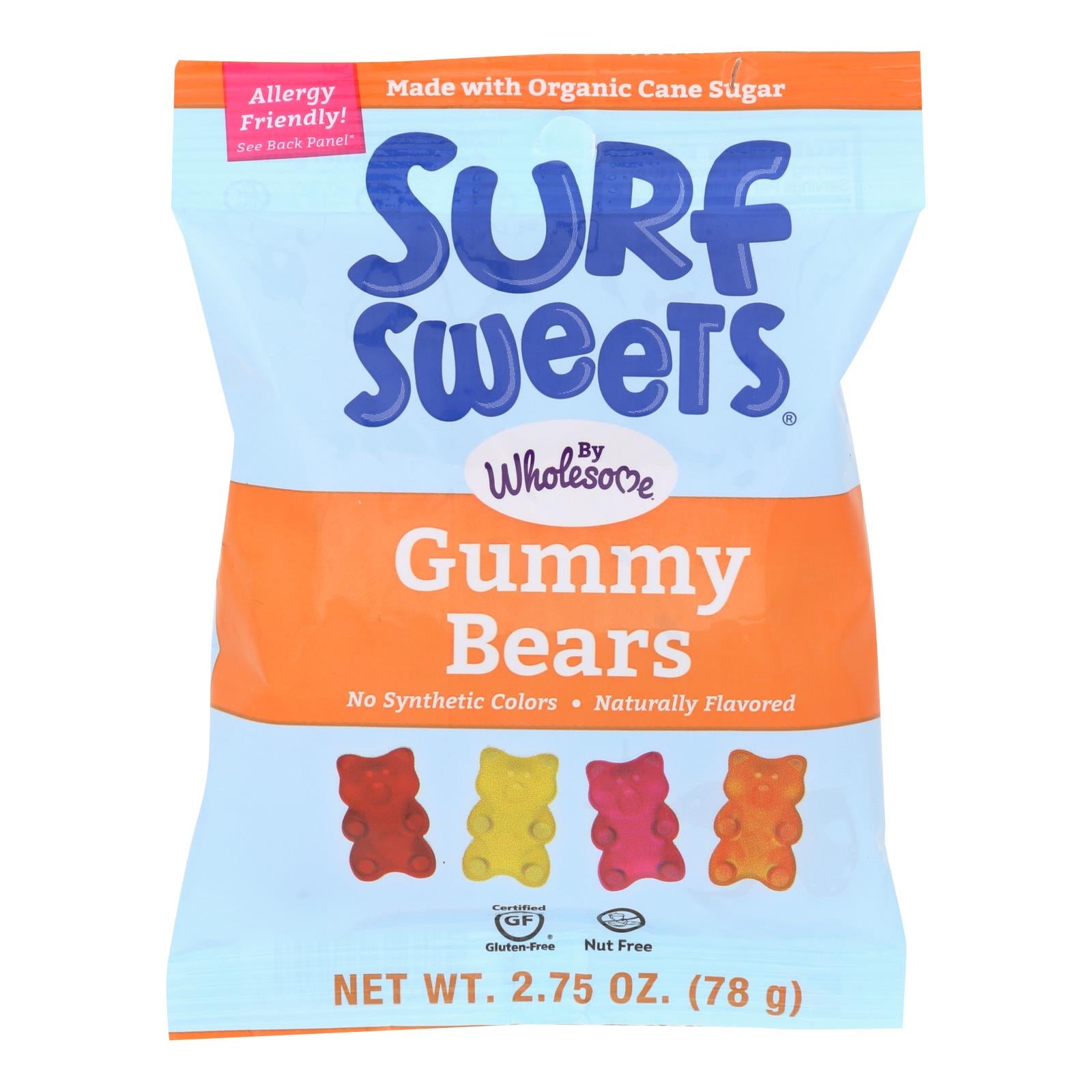 Surf Sweets Gummy Bears - Sweet - Case of 12 - 2.75 oz.