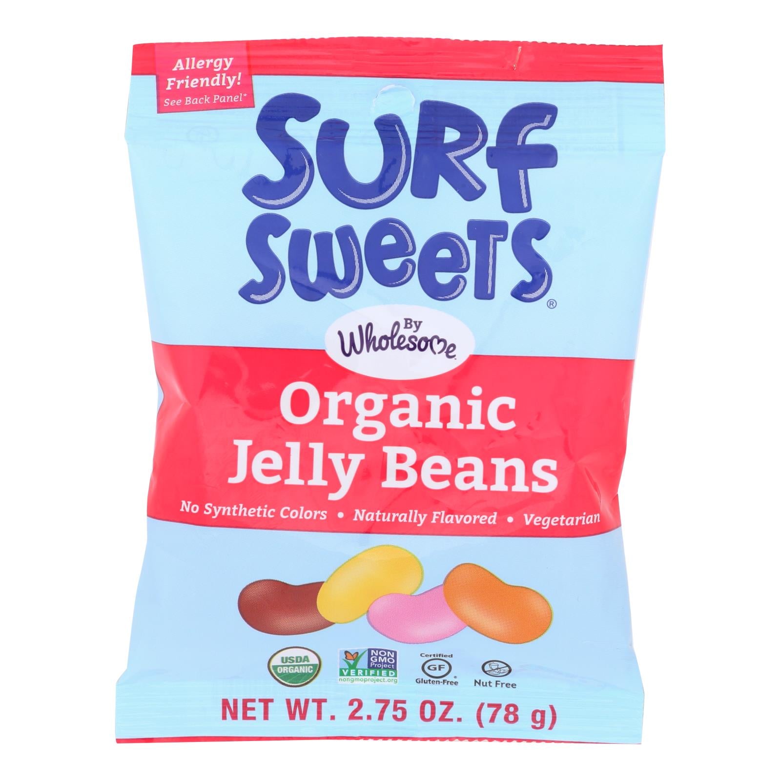 Surf Sweets Organic Jelly Beans - Case Of 12 - 2.75 Oz.