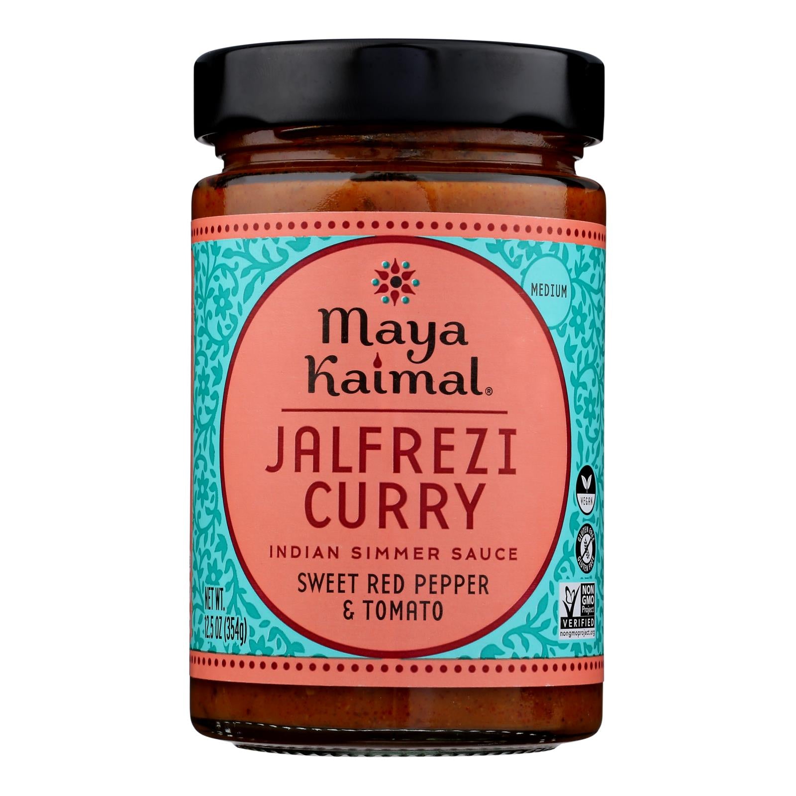 Maya Kaimal Indian Simmer Sauce - Jalfrezi Curry - Case Of 6 - 12.5 Oz.