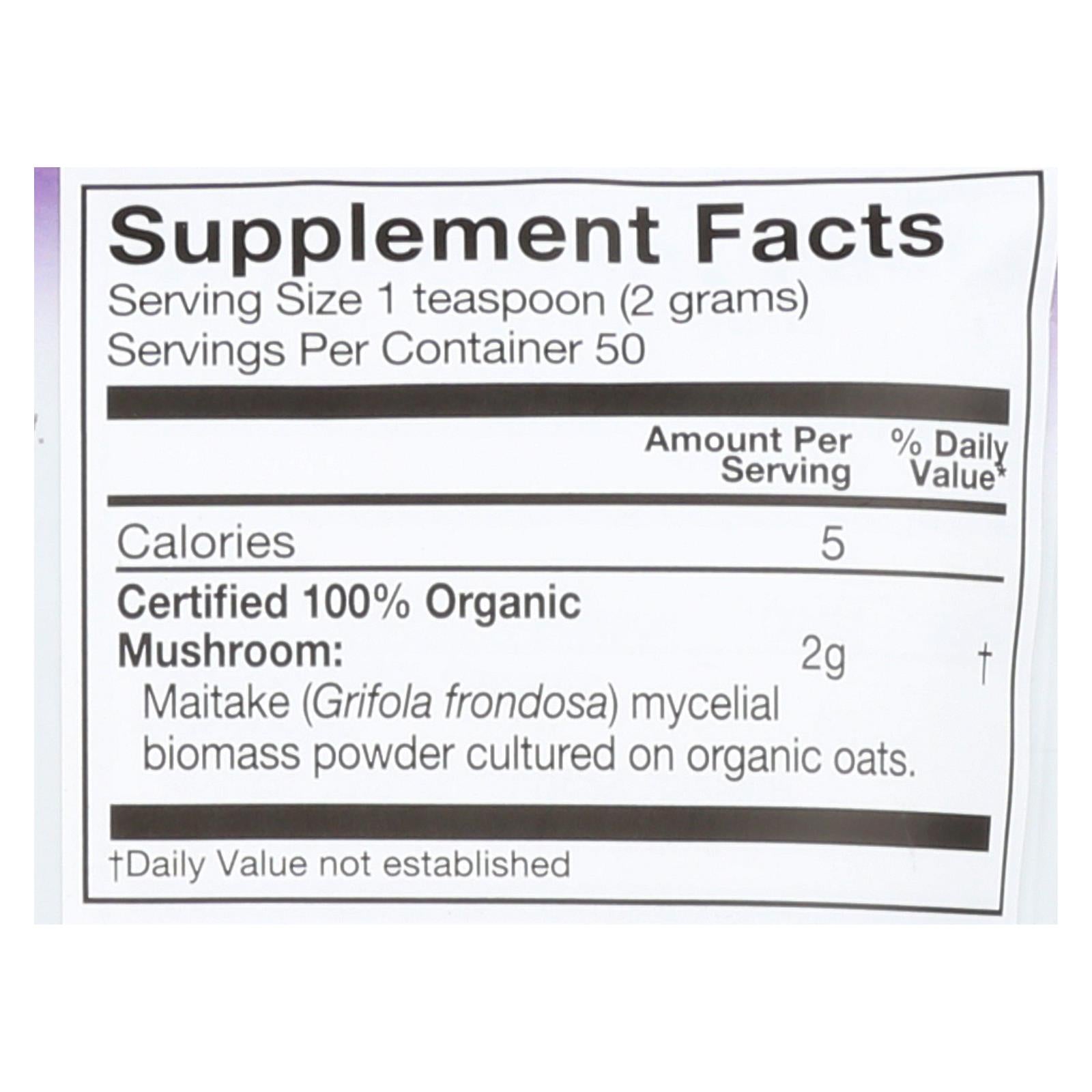 Om Organic Mushroom Nutrition Maitake Dietary Supplement Powder  - 1 Each - 3.5 Oz