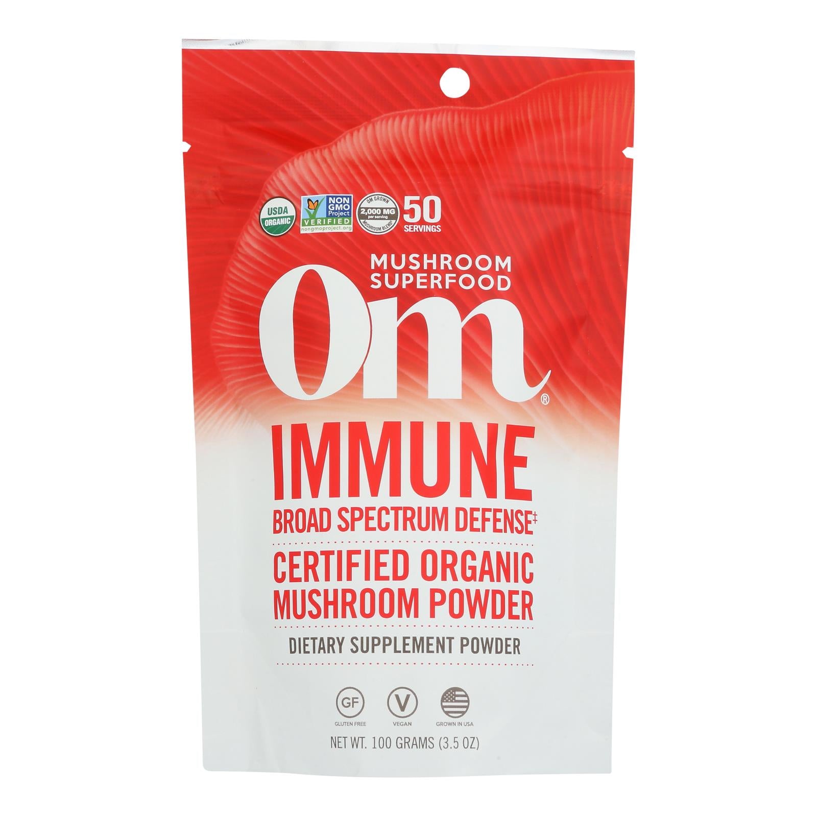 Om - Immune Organic Powder 100grm - 1 Each - 3.5 Oz