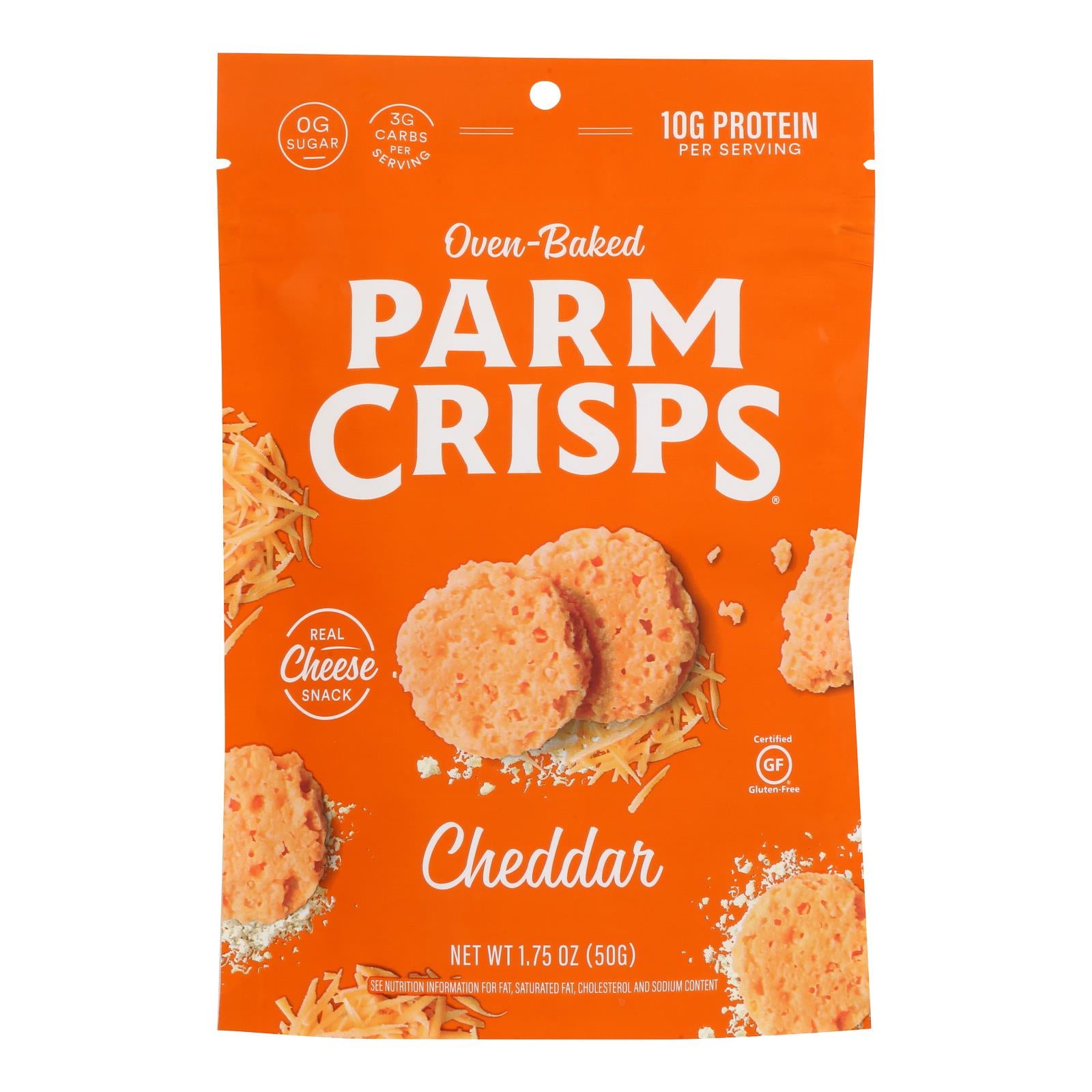 Parm Crisps - Parm Crisps Cheddar - Case of 12 - 1.75 OZ